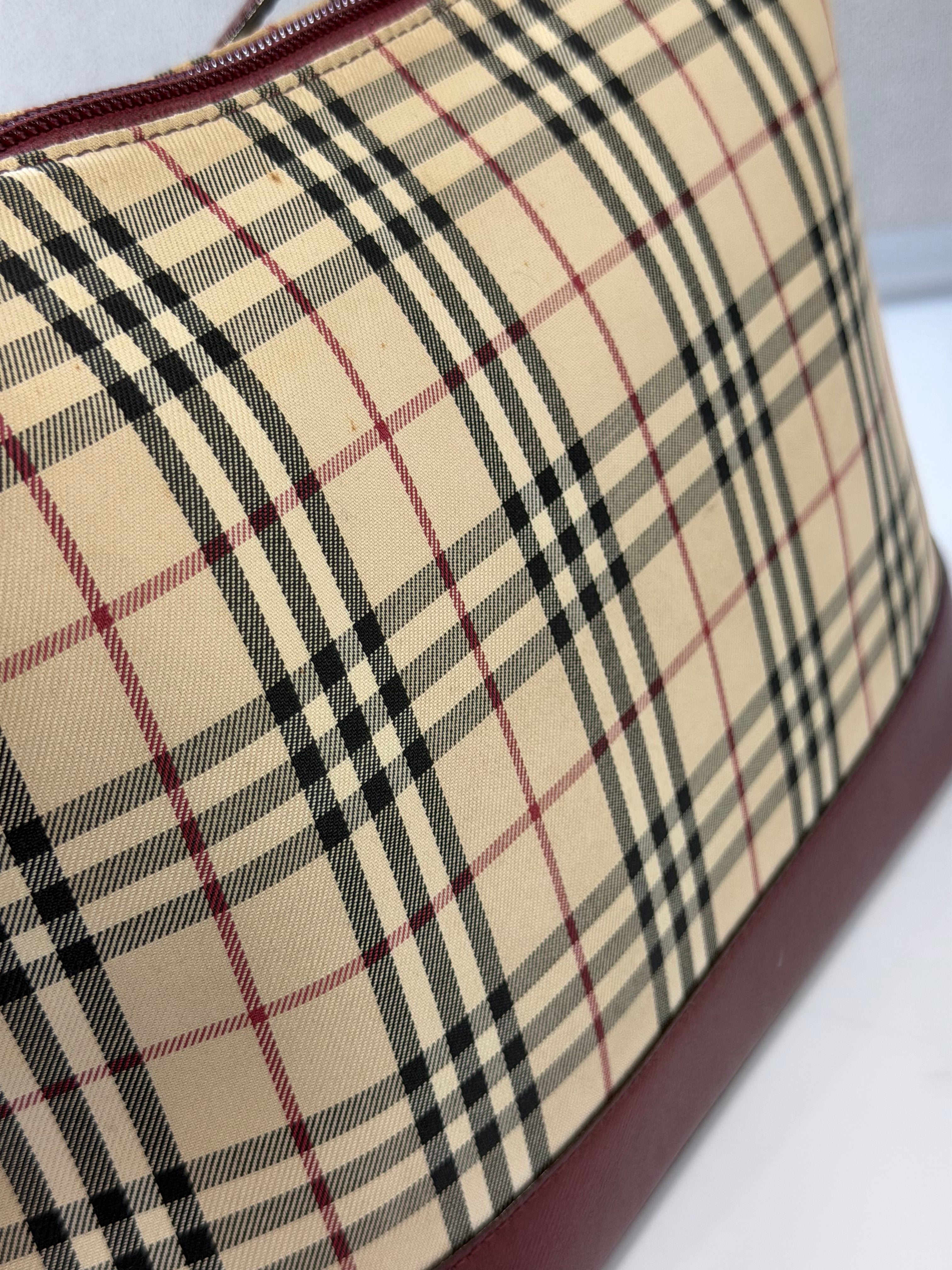Borsa a Spalla Vintage di Burberry con Motivo Nova-Check
