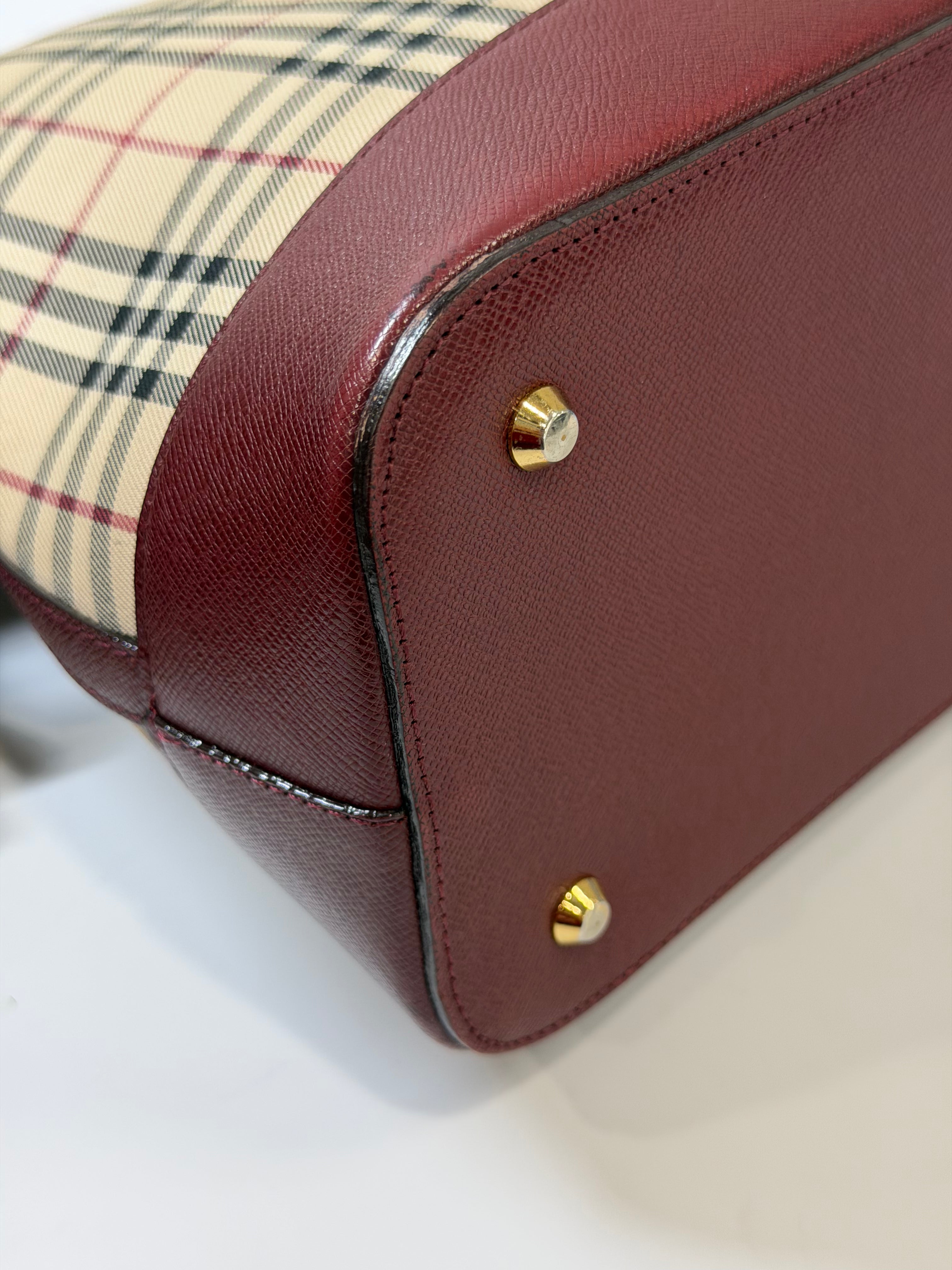 Borsa a Spalla Vintage di Burberry con Motivo Nova-Check