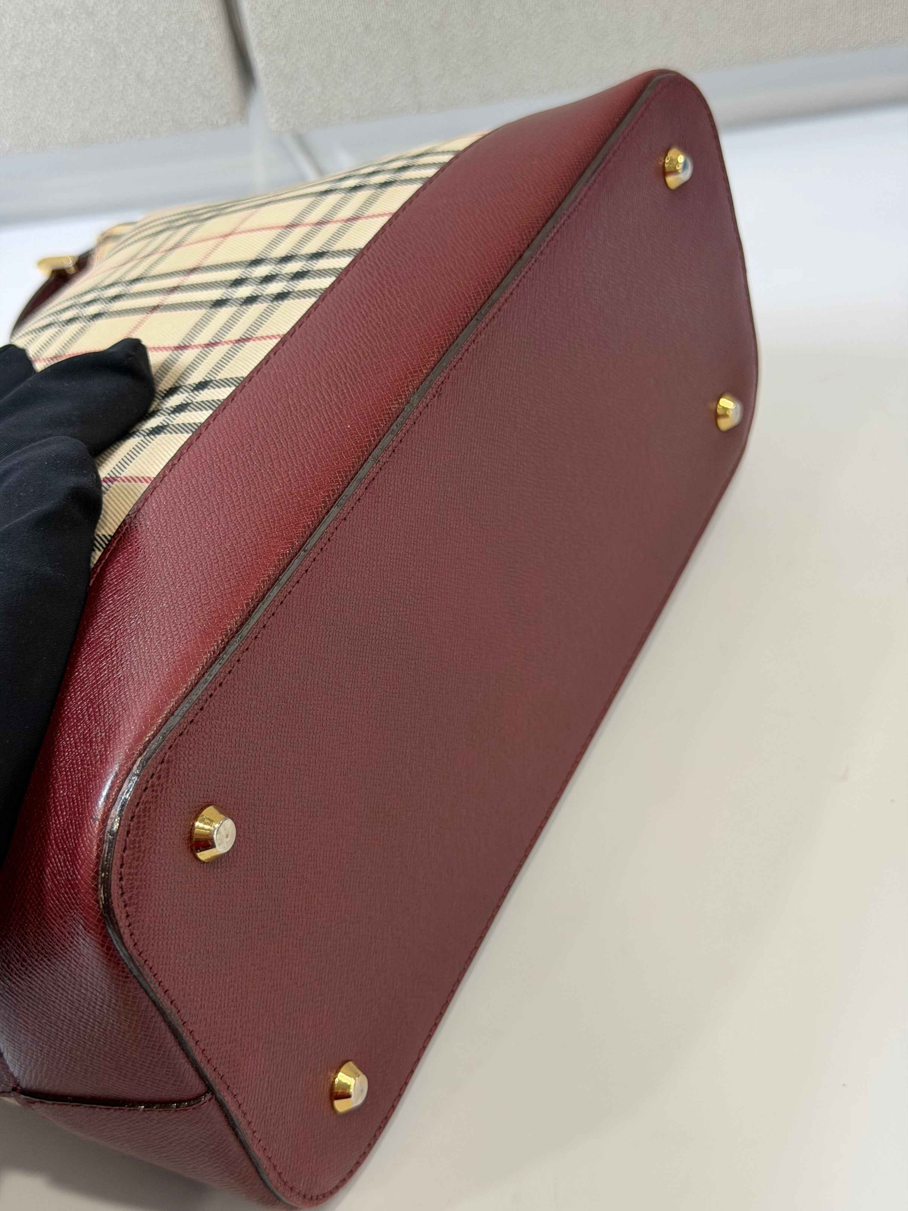 Borsa a Spalla Vintage di Burberry con Motivo Nova-Check