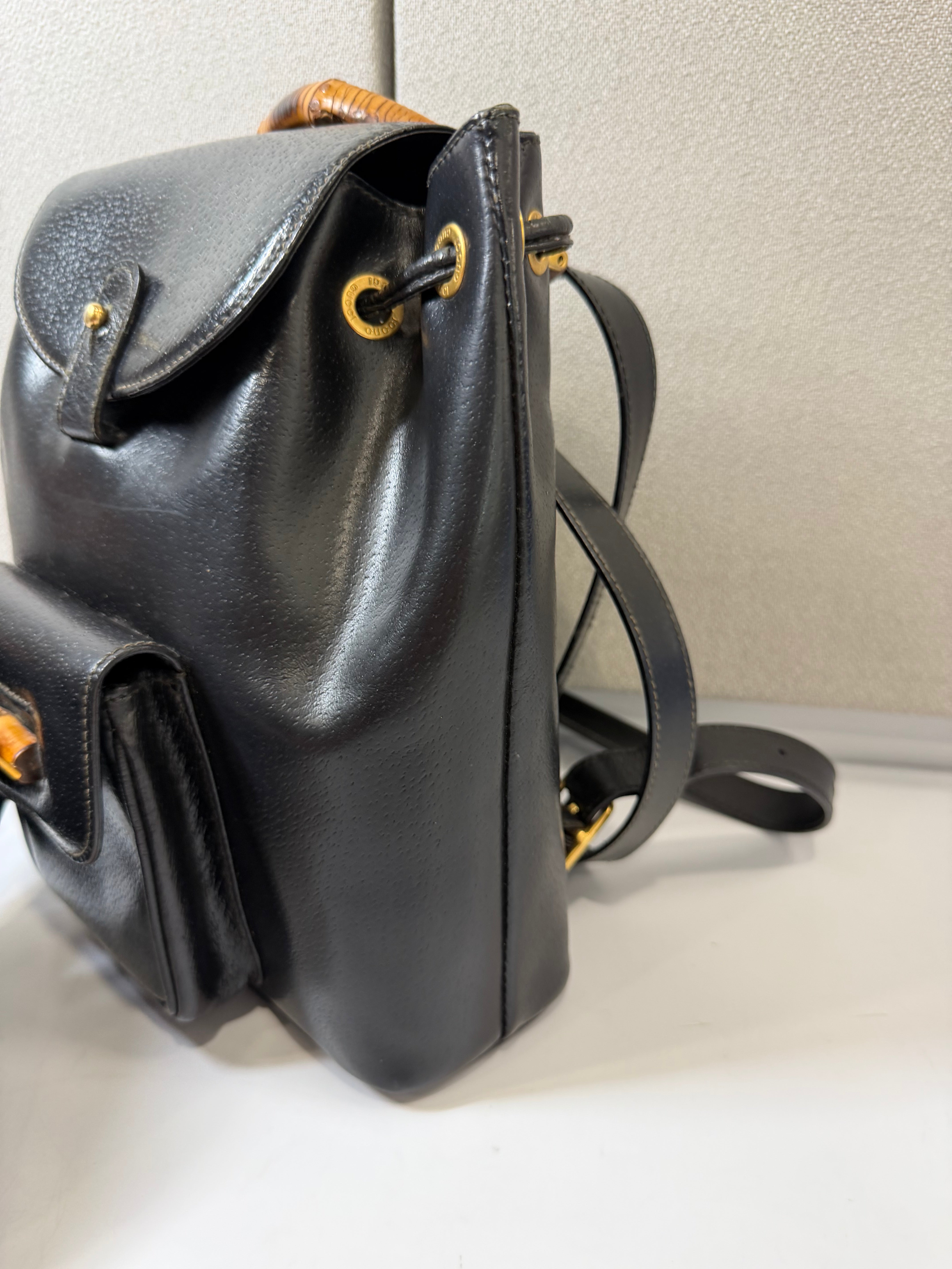 Zaino Vintage con Manico in Bambù di Gucci