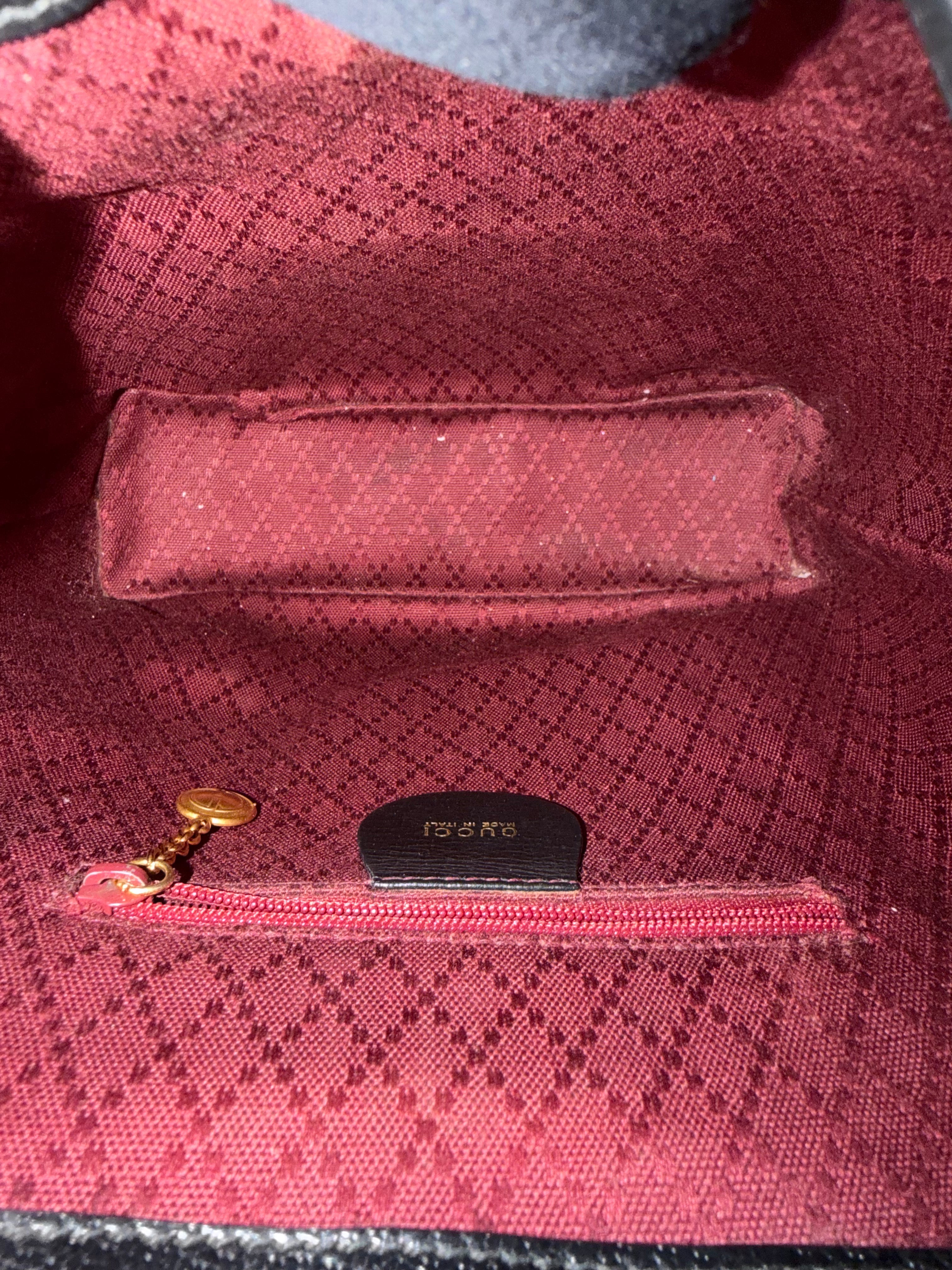 Zaino Vintage con Manico in Bambù di Gucci