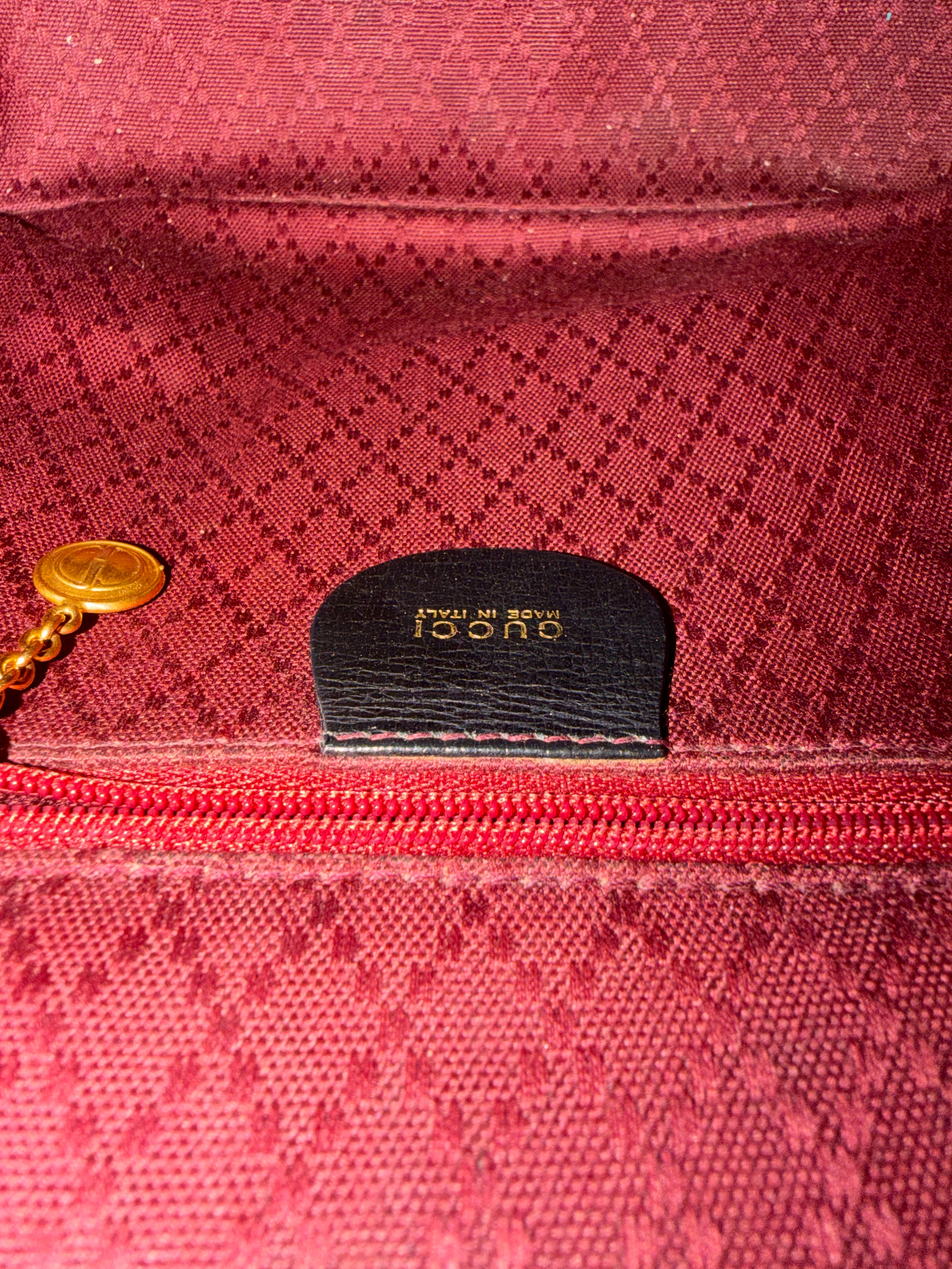 Zaino Vintage con Manico in Bambù di Gucci