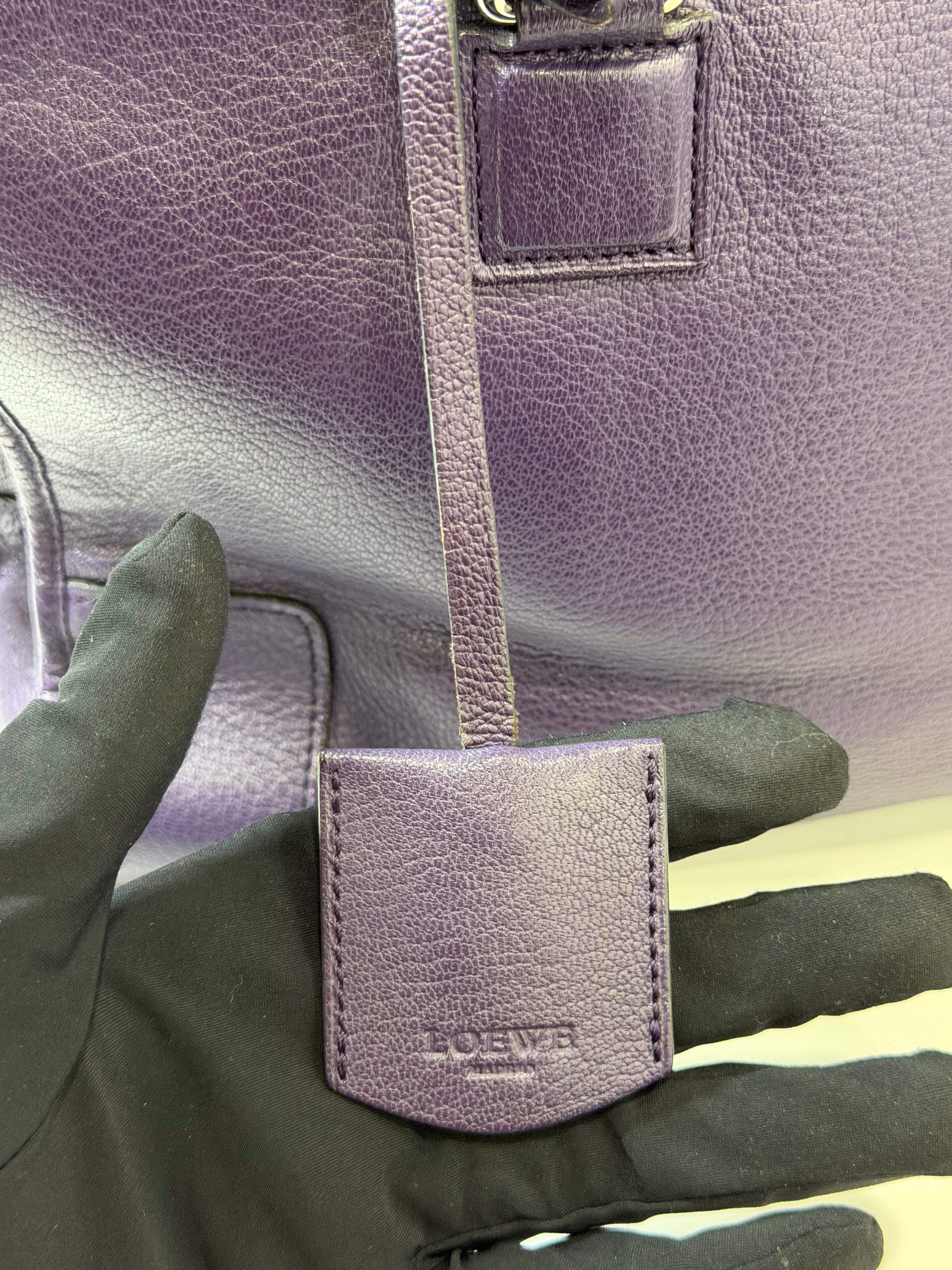Borsa Loewe Amazona in Pelle Viola