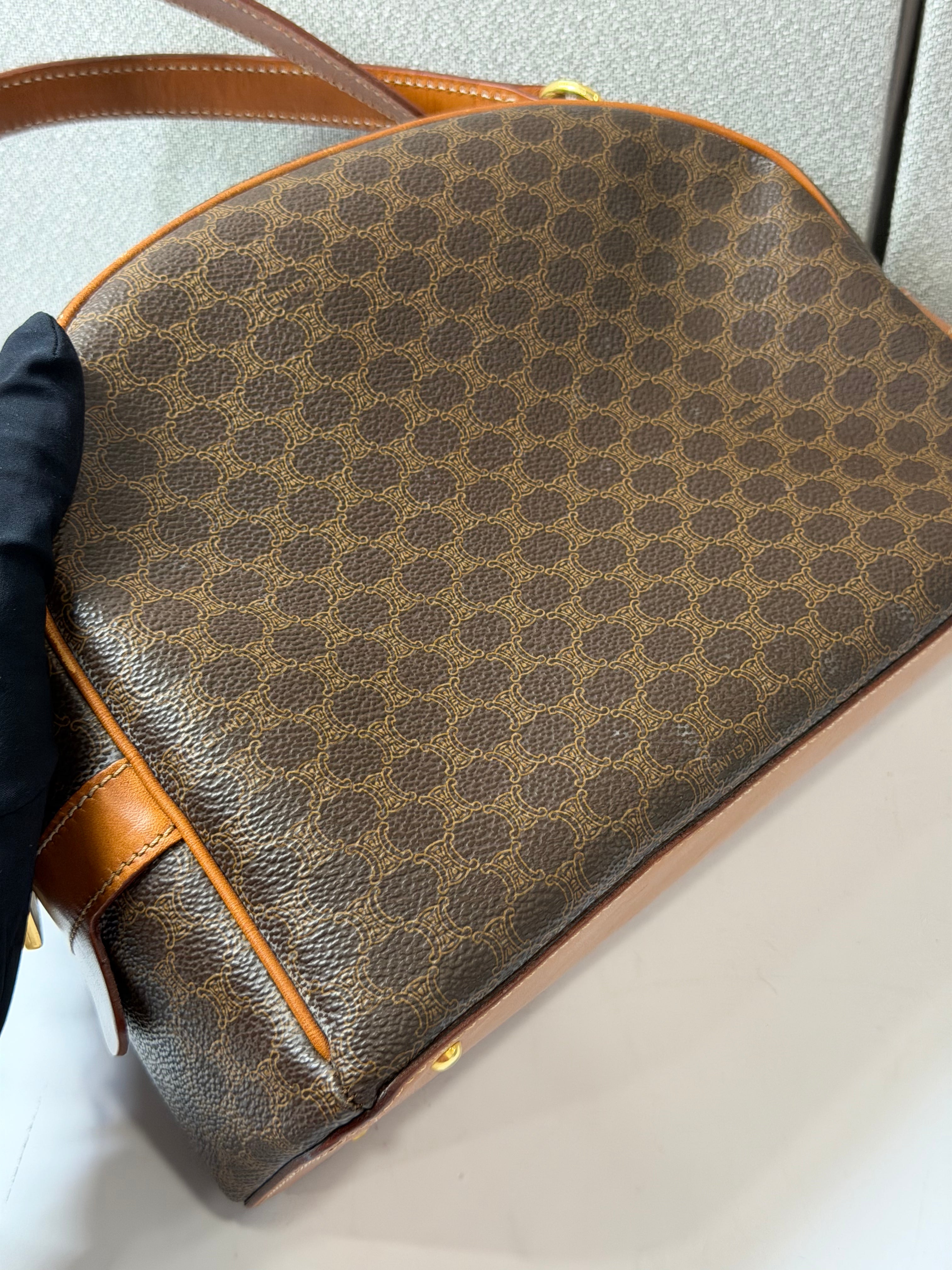 Borsa Vintage Céline Macadam Canvas Dome