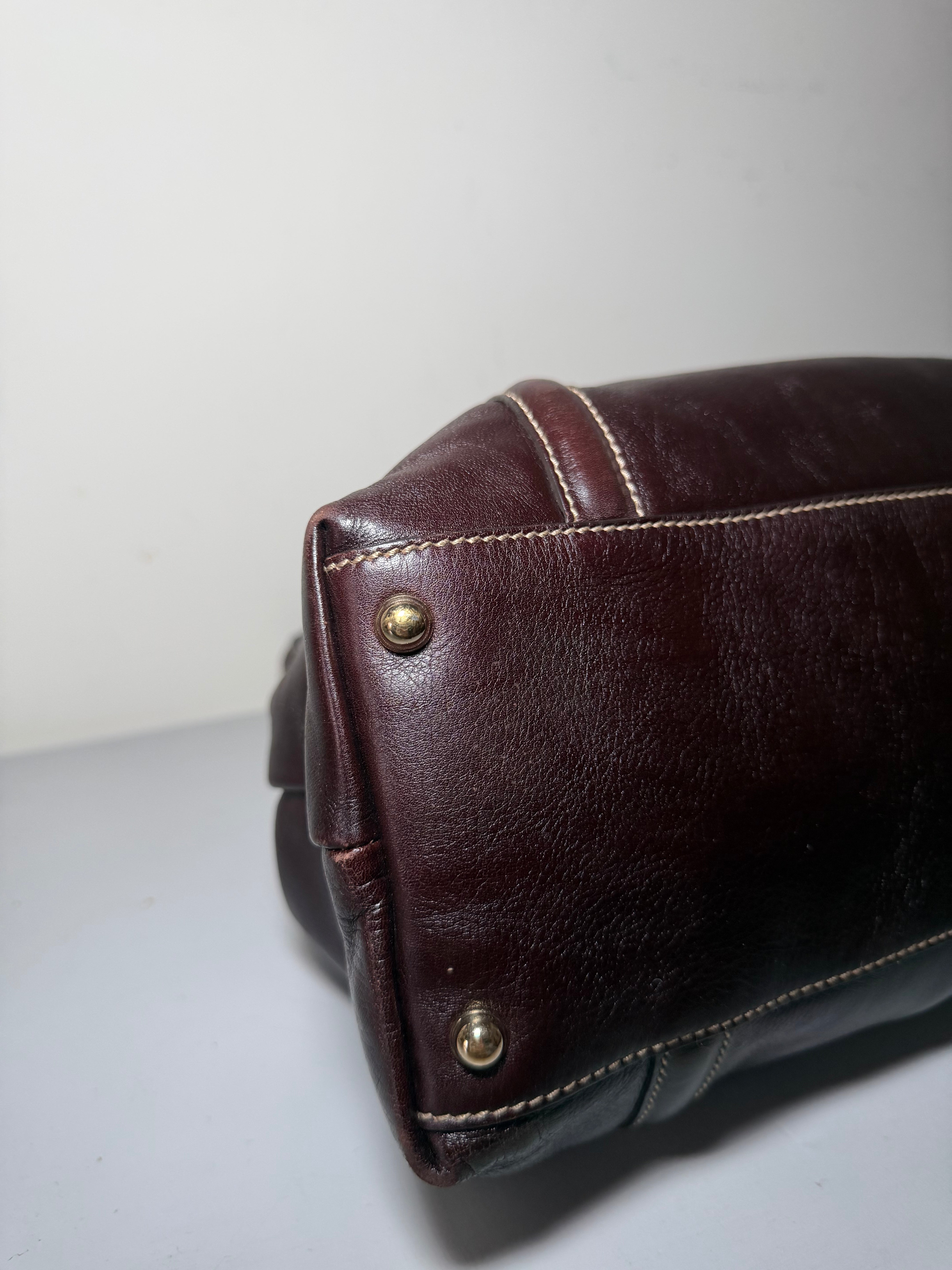 Borsa Tote Gucci Britt in Pelle Marrone