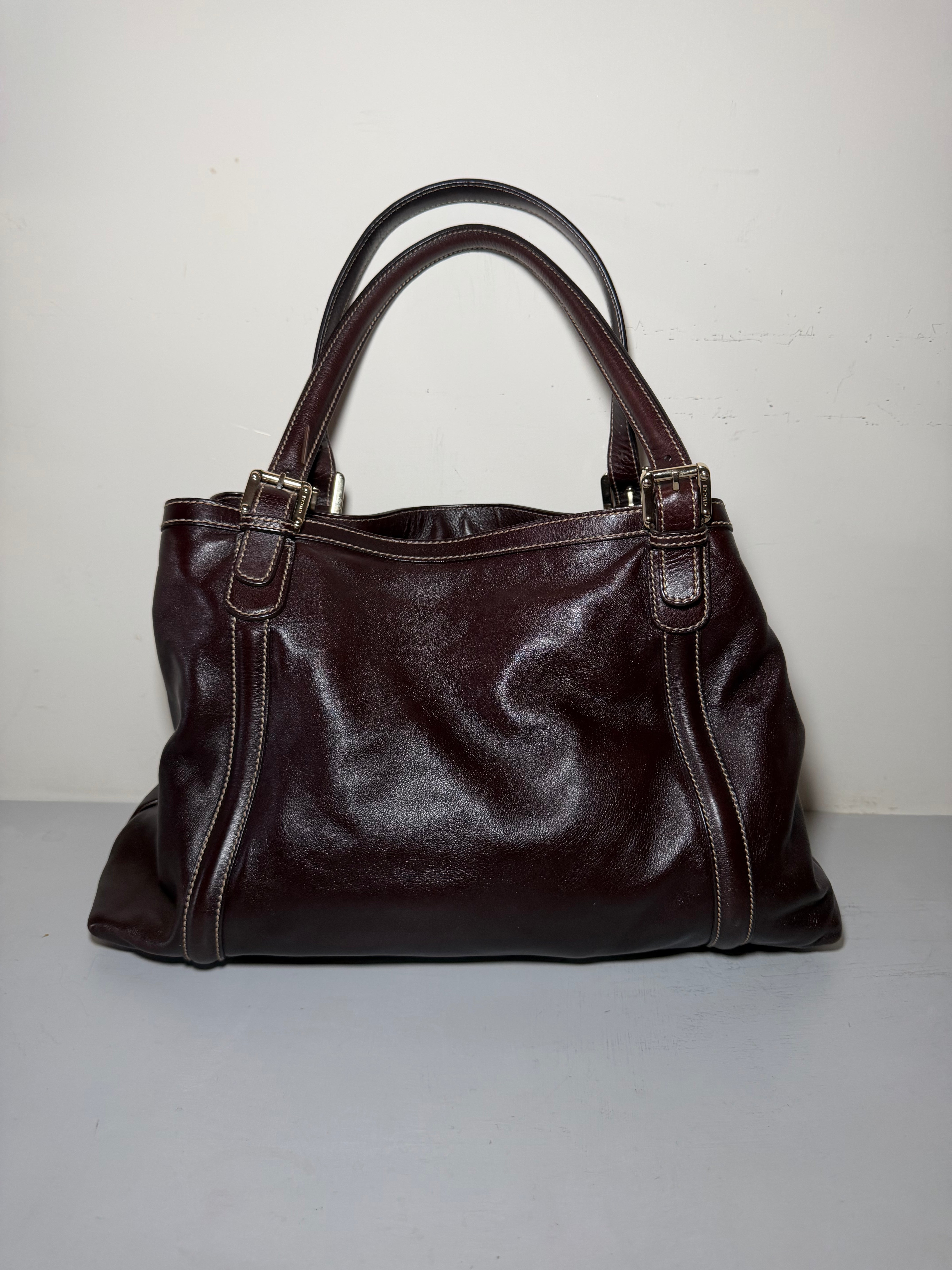 Borsa Tote Gucci Britt in Pelle Marrone