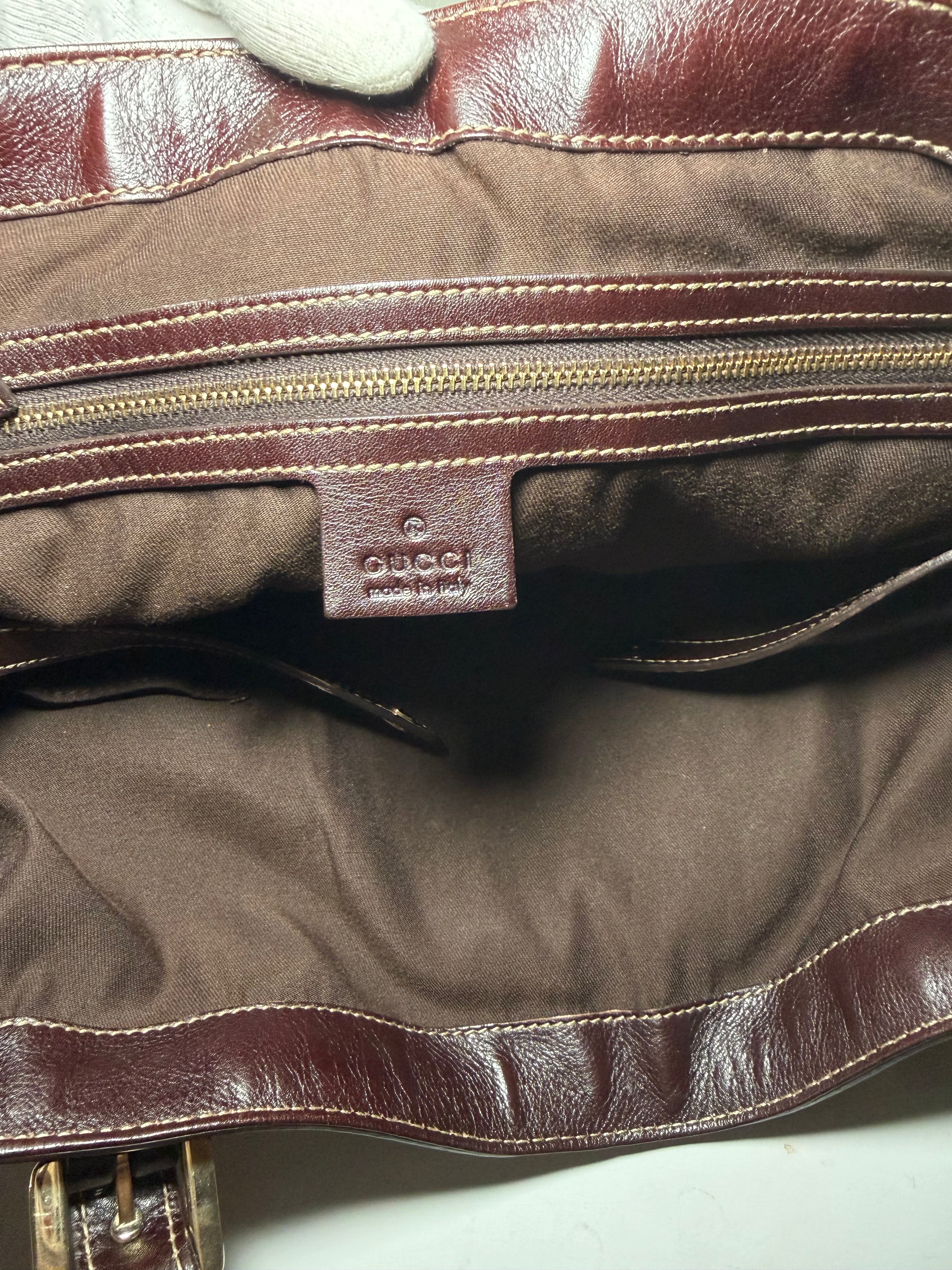 Borsa Tote Gucci Britt in Pelle Marrone