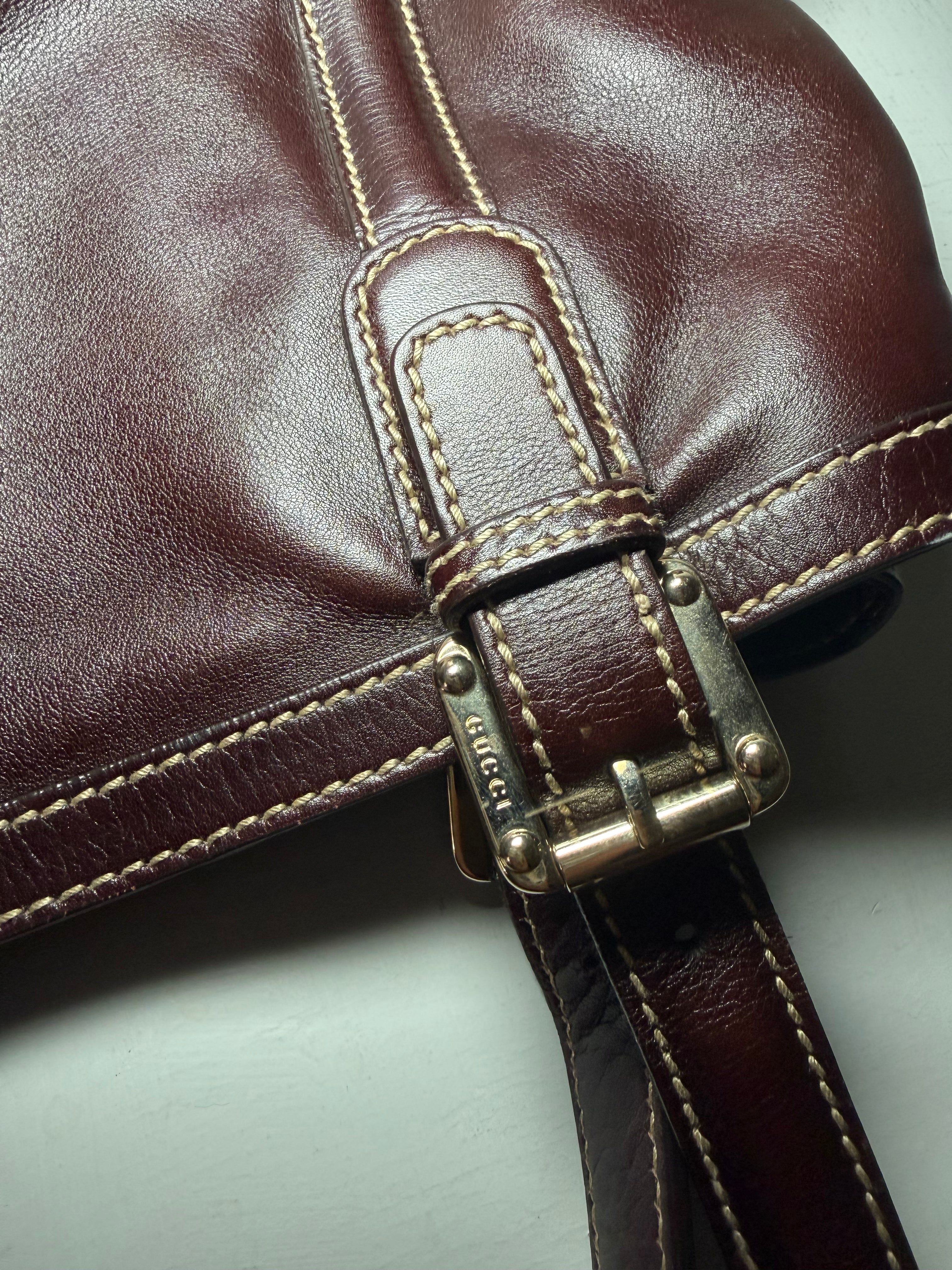 Borsa Tote Gucci Britt in Pelle Marrone