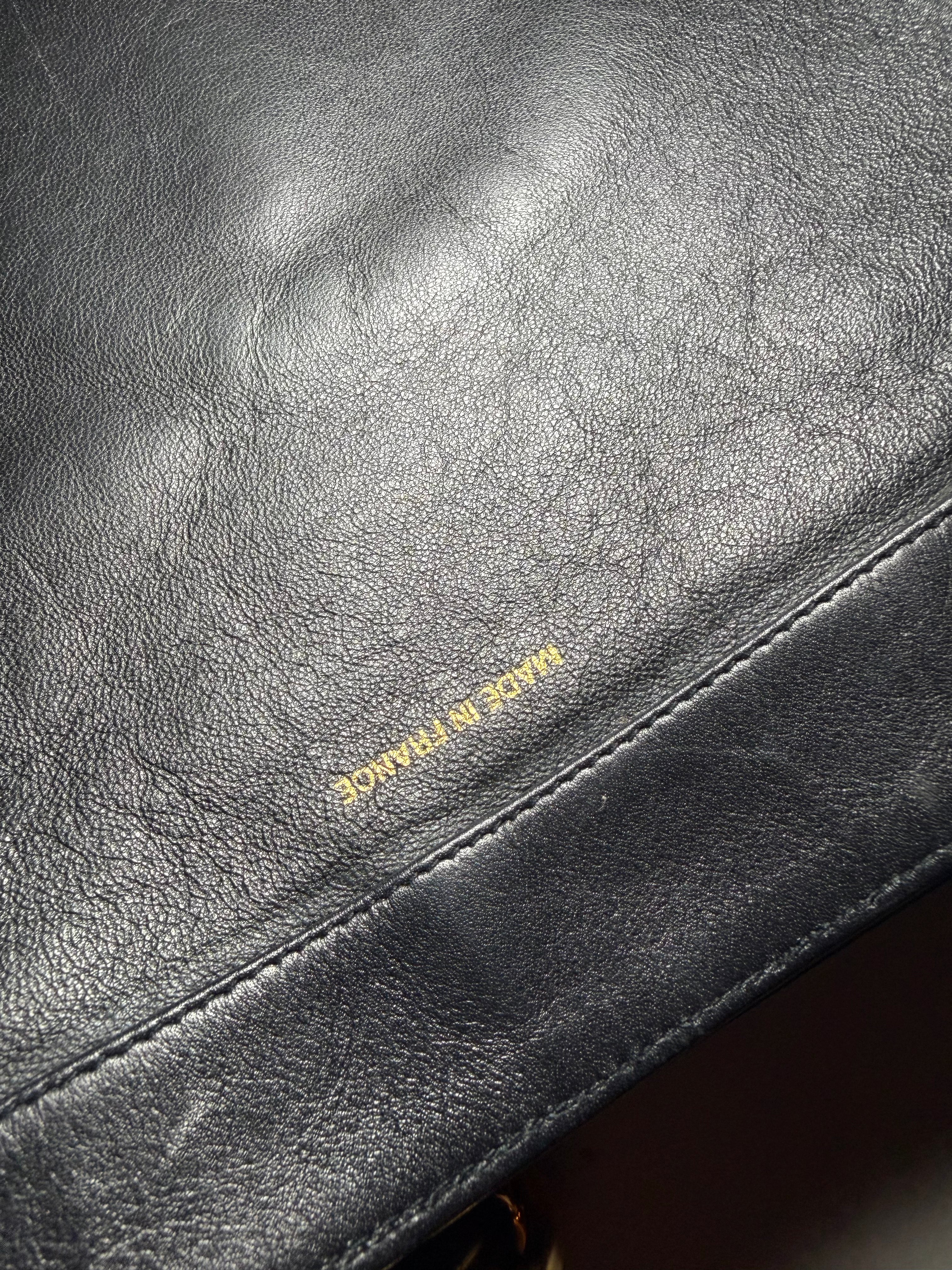 Borsa Chanel Tote Vintage in Pelle Nera