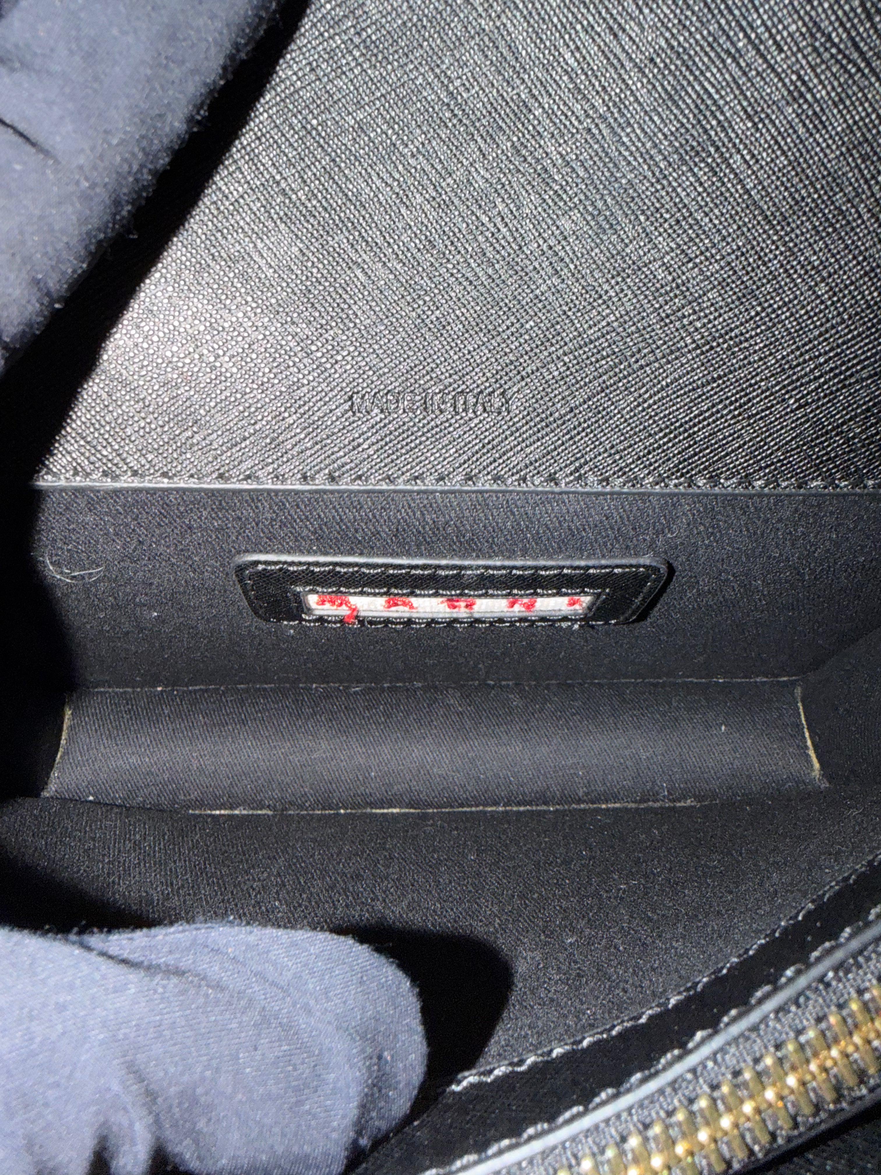 Borsa Trunk di Marni in Pelle Saffiano Nera