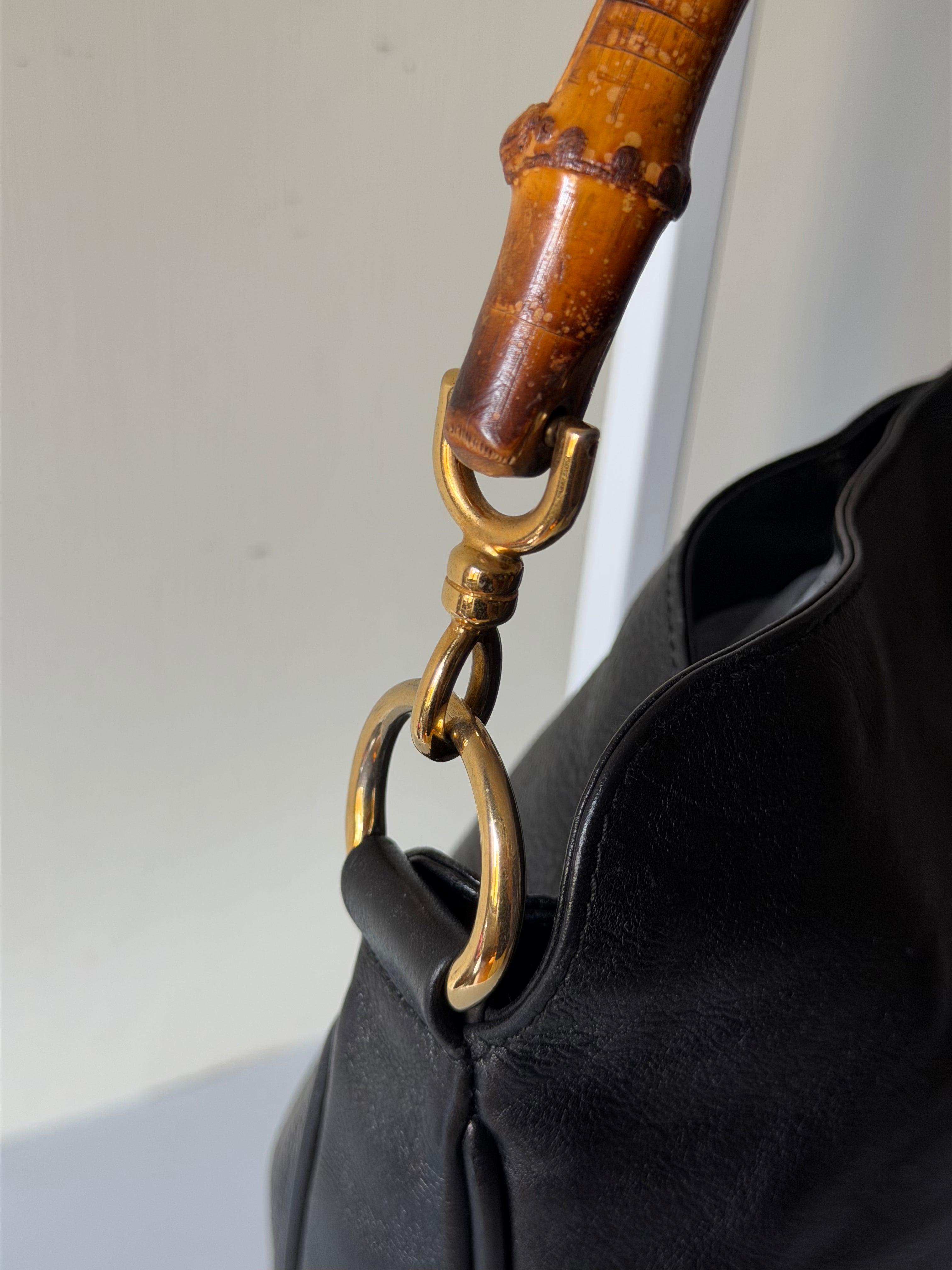Borsa Vintage di Gucci con Manico in Bambù