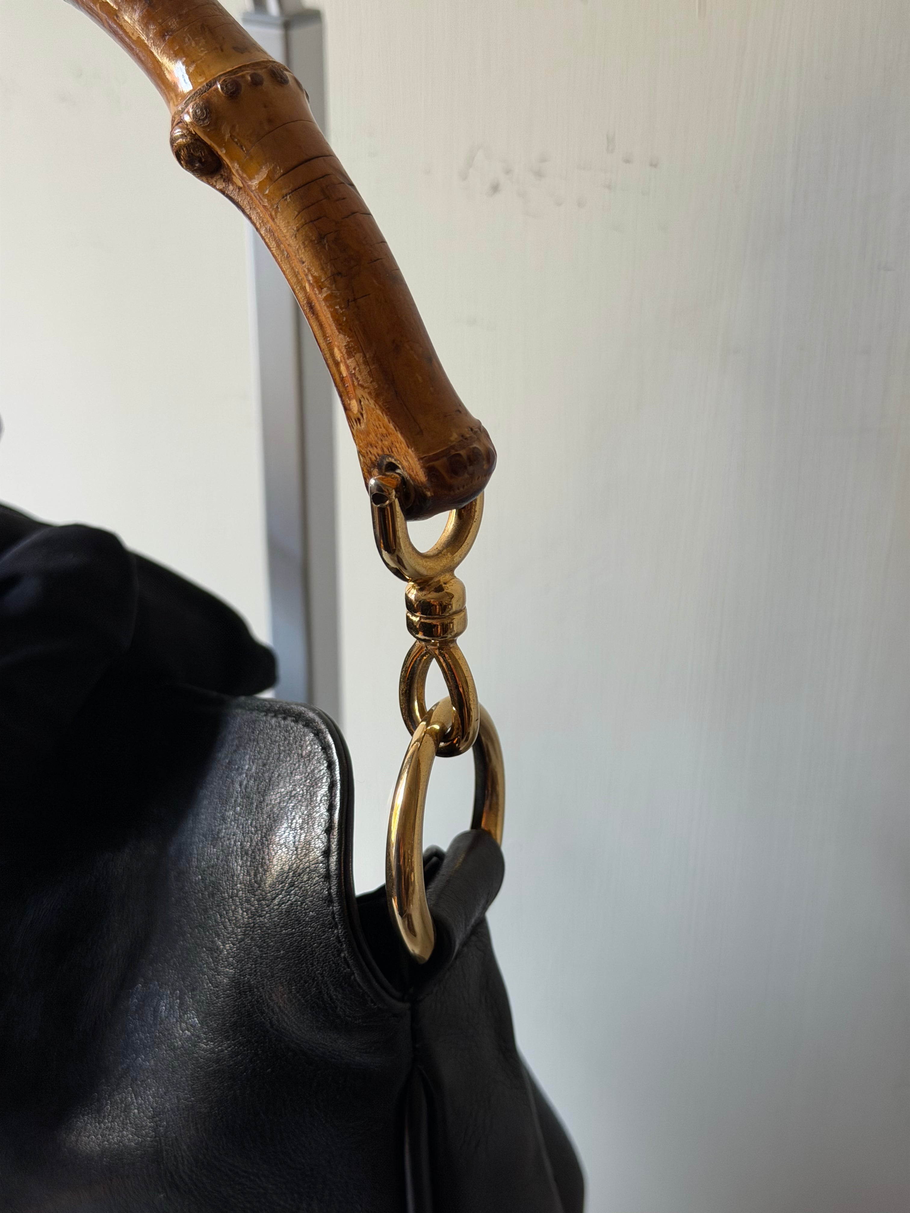 Borsa Vintage di Gucci con Manico in Bambù