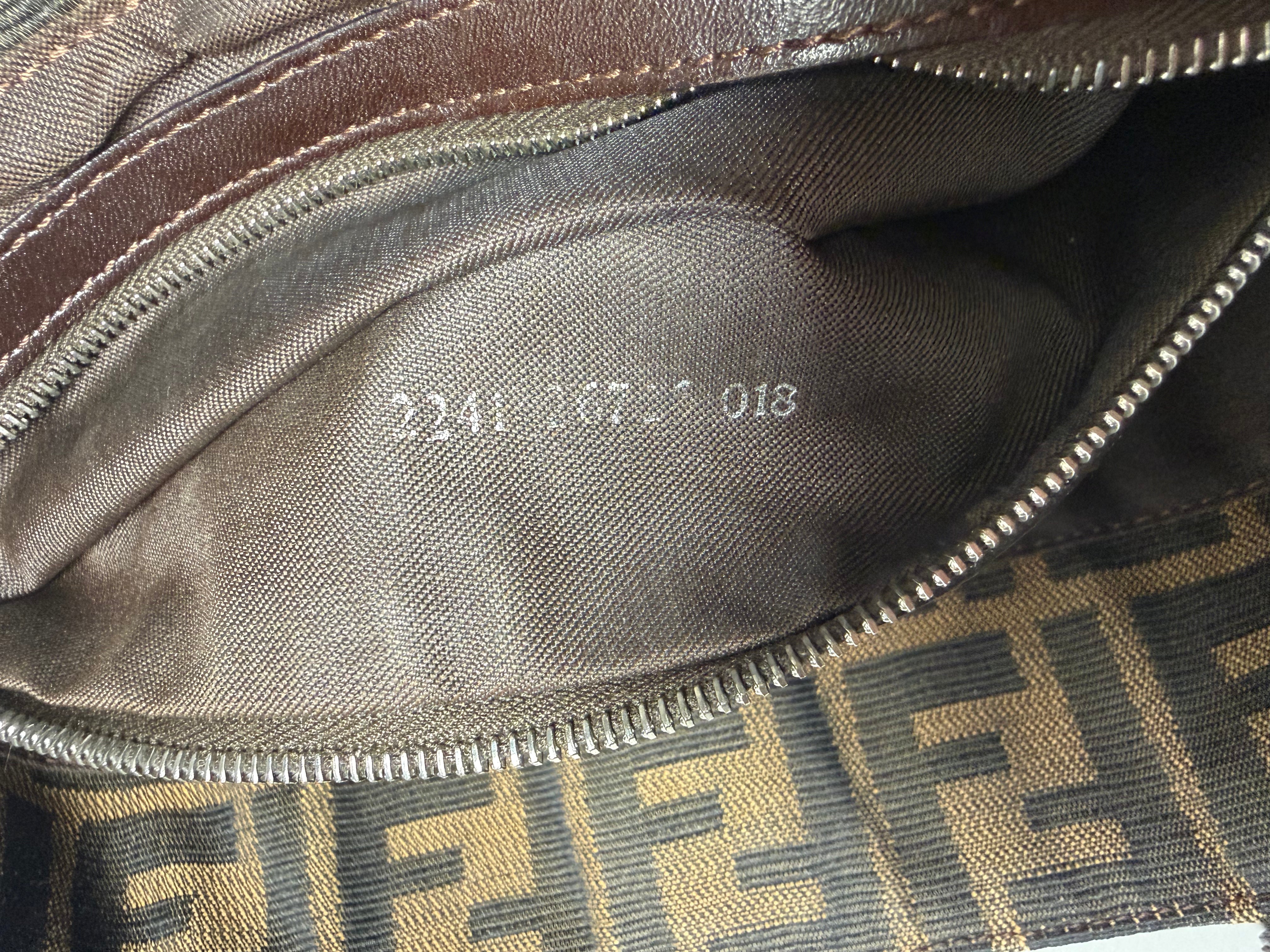 Borsa a Spalla Fendi Vintage in Tela Zucca