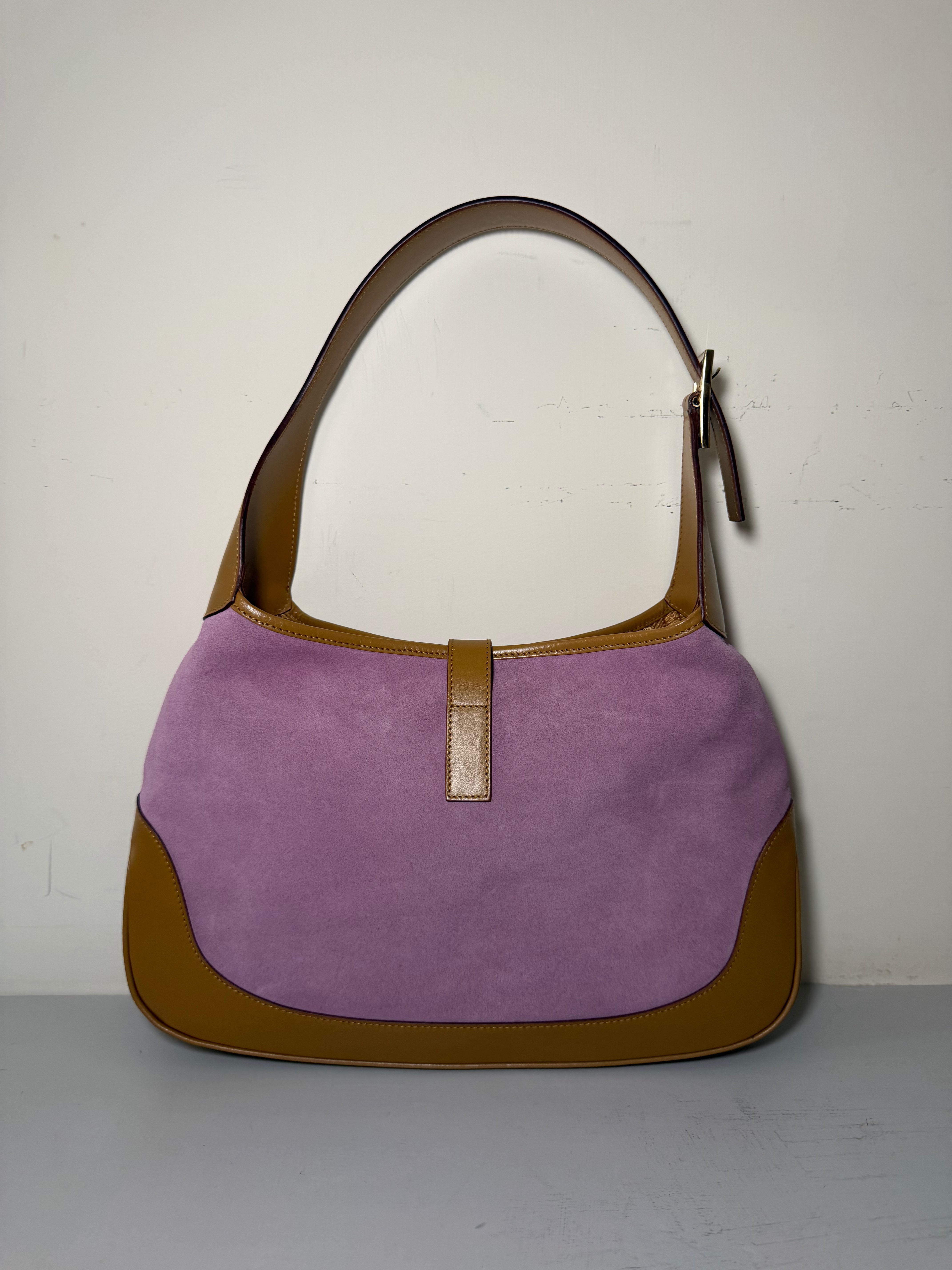 Borsa Gucci Jackie Vintage in Pelle Scamosciata Rosa