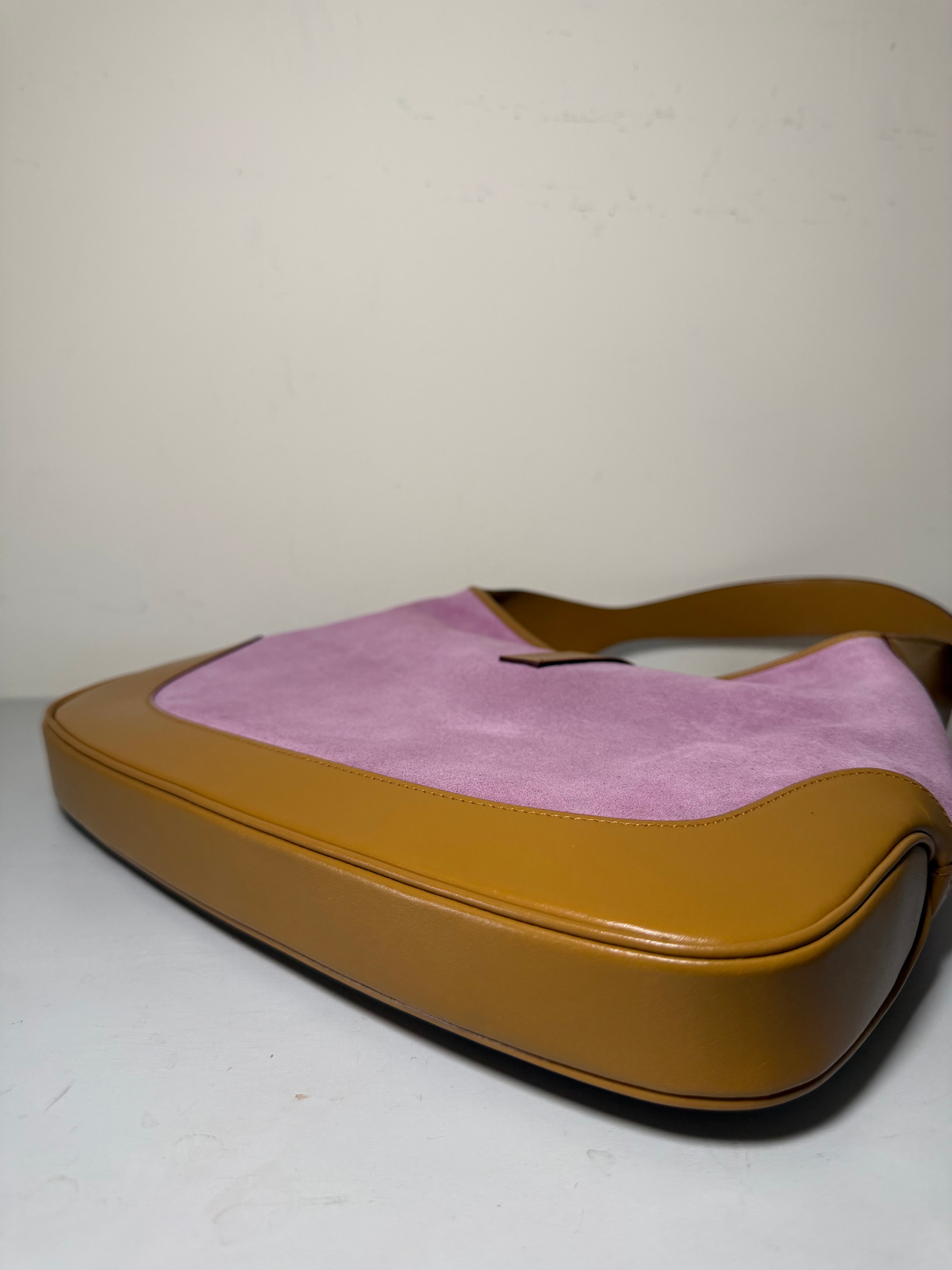 Borsa Gucci Jackie Vintage in Pelle Scamosciata Rosa