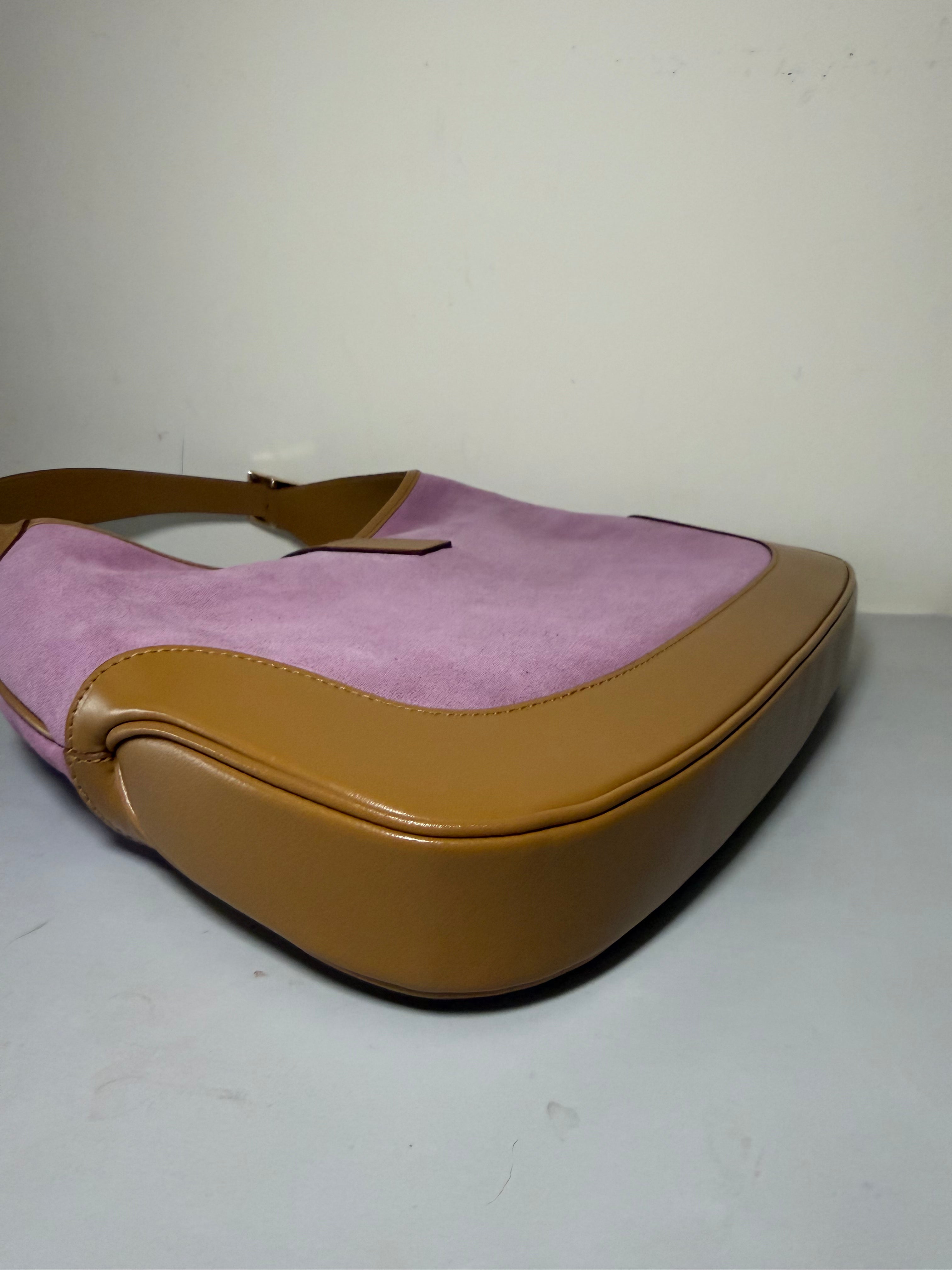 Borsa Gucci Jackie Vintage in Pelle Scamosciata Rosa