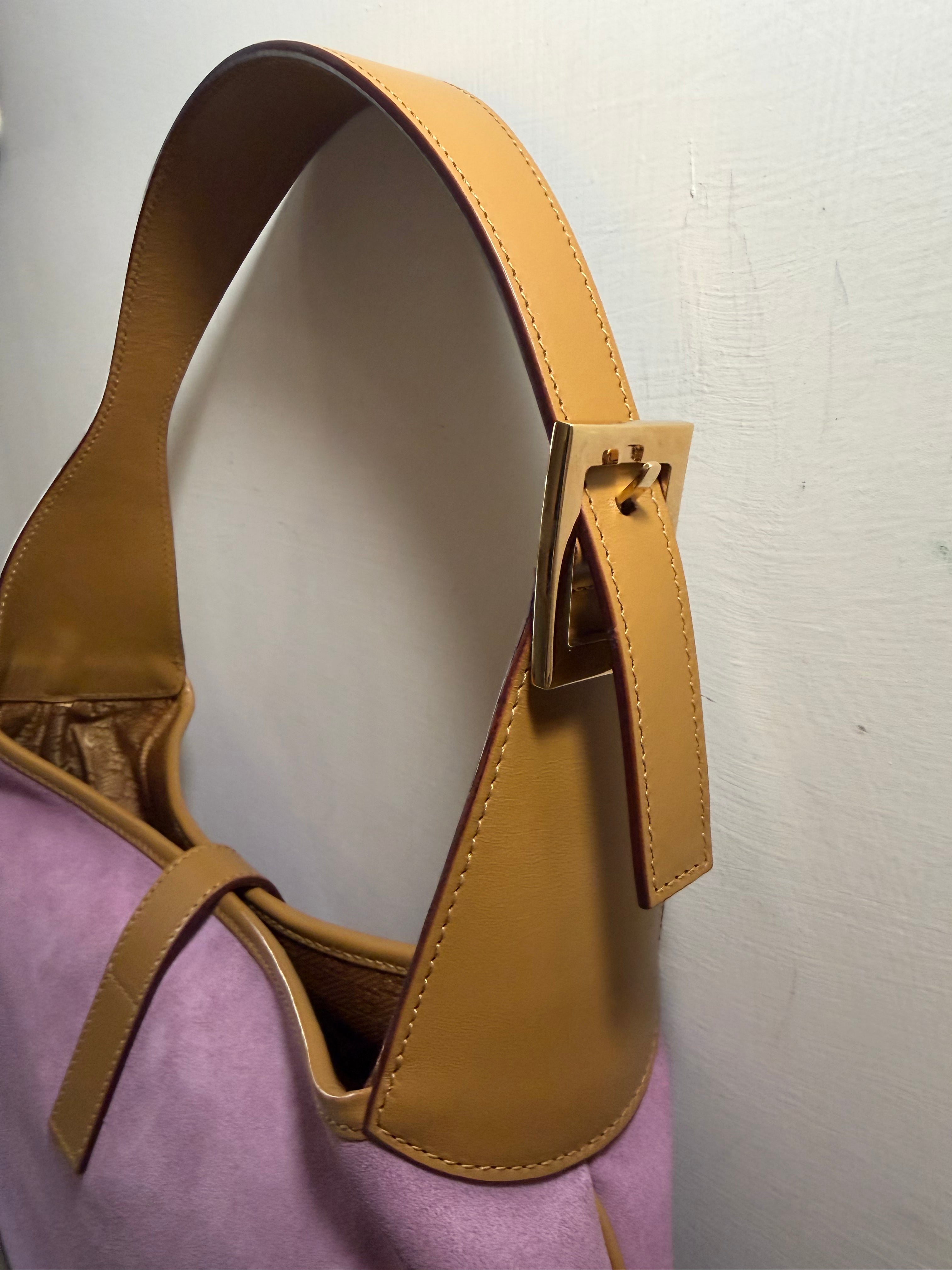 Borsa Gucci Jackie Vintage in Pelle Scamosciata Rosa