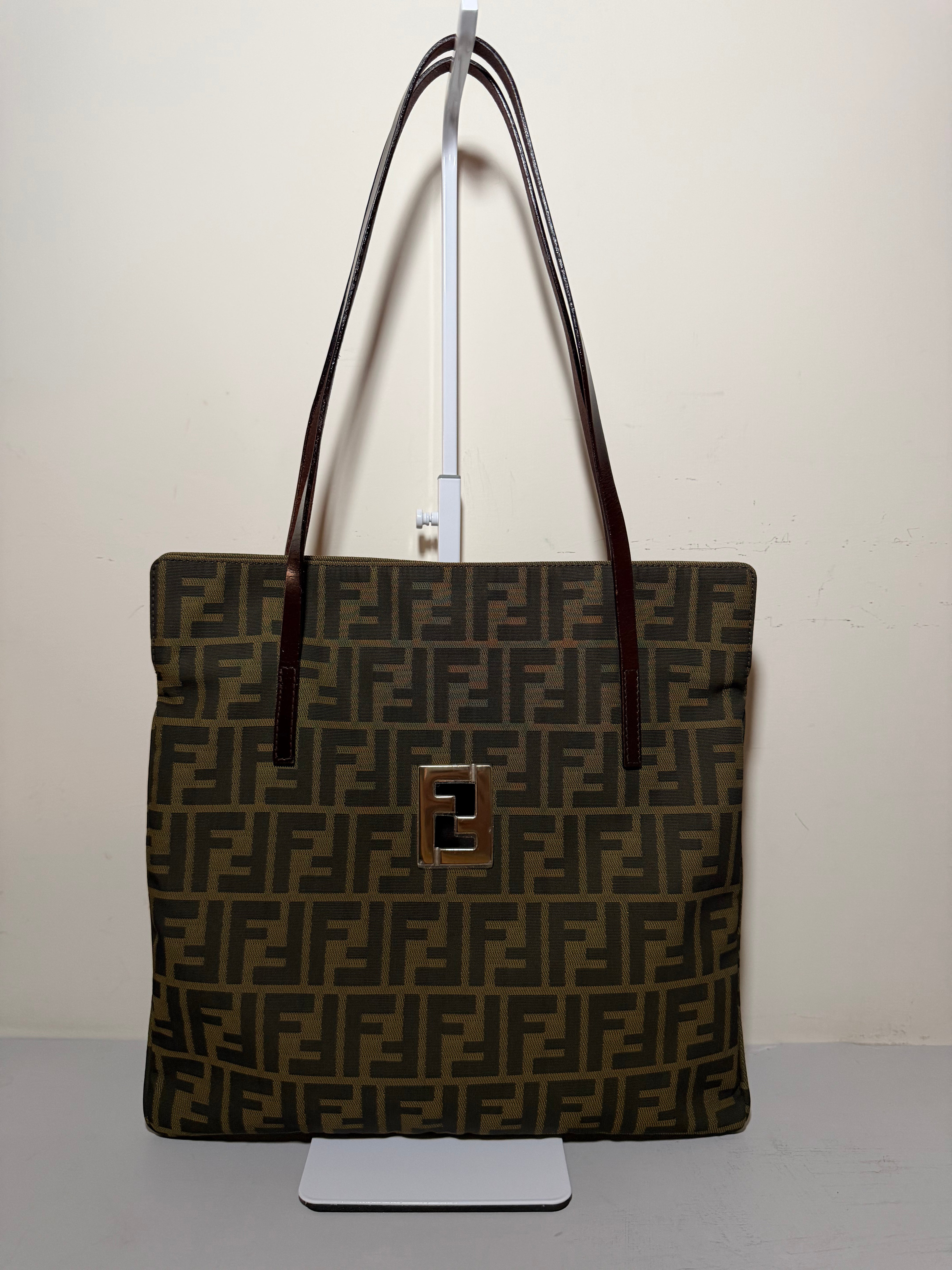 Borsa Shopper Vintage Fendi in Tela Zucca