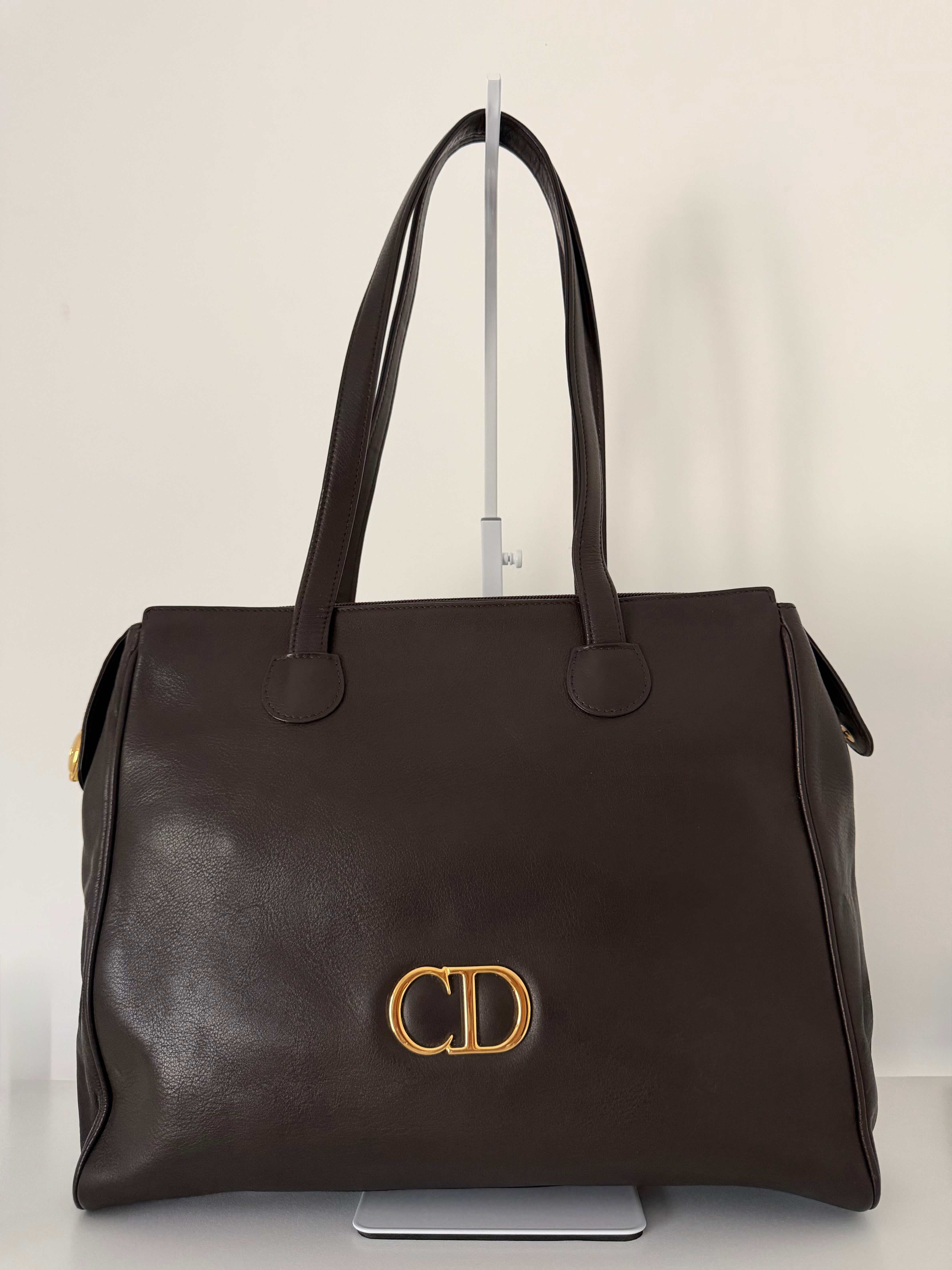 Borsa Christian Dior Vintage in Pelle Marrone