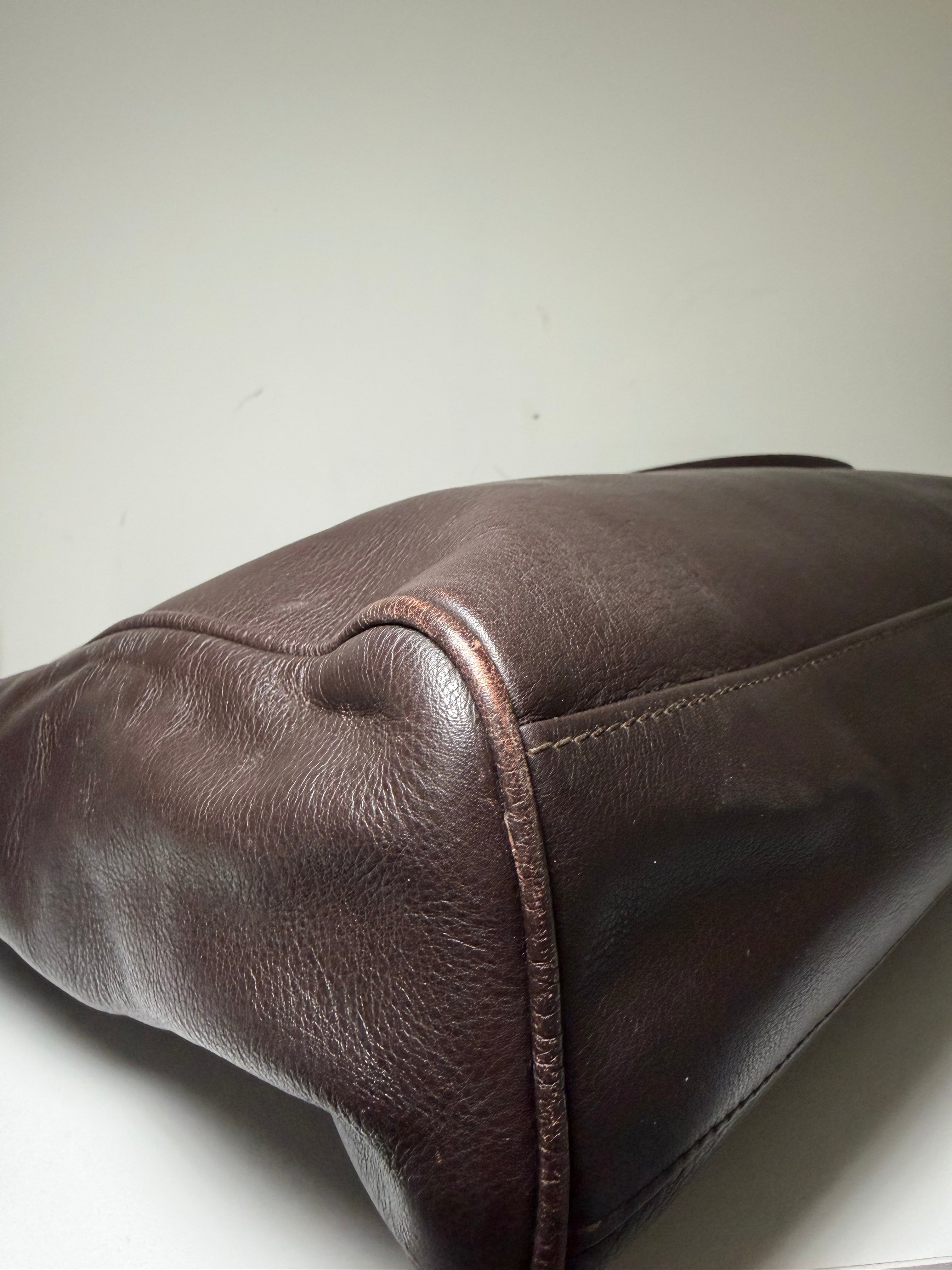 Borsa Christian Dior Vintage in Pelle Marrone