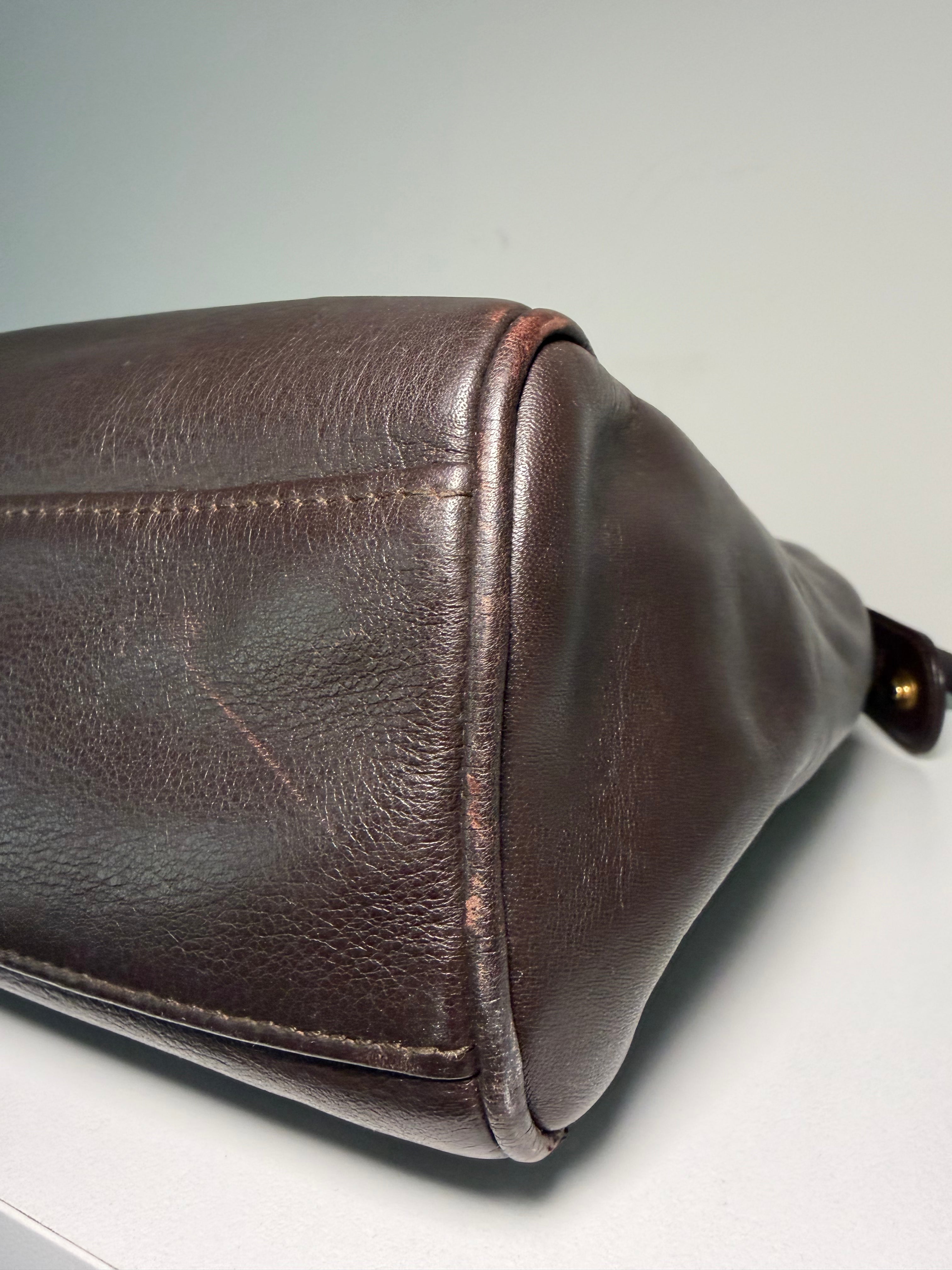 Borsa Christian Dior Vintage in Pelle Marrone