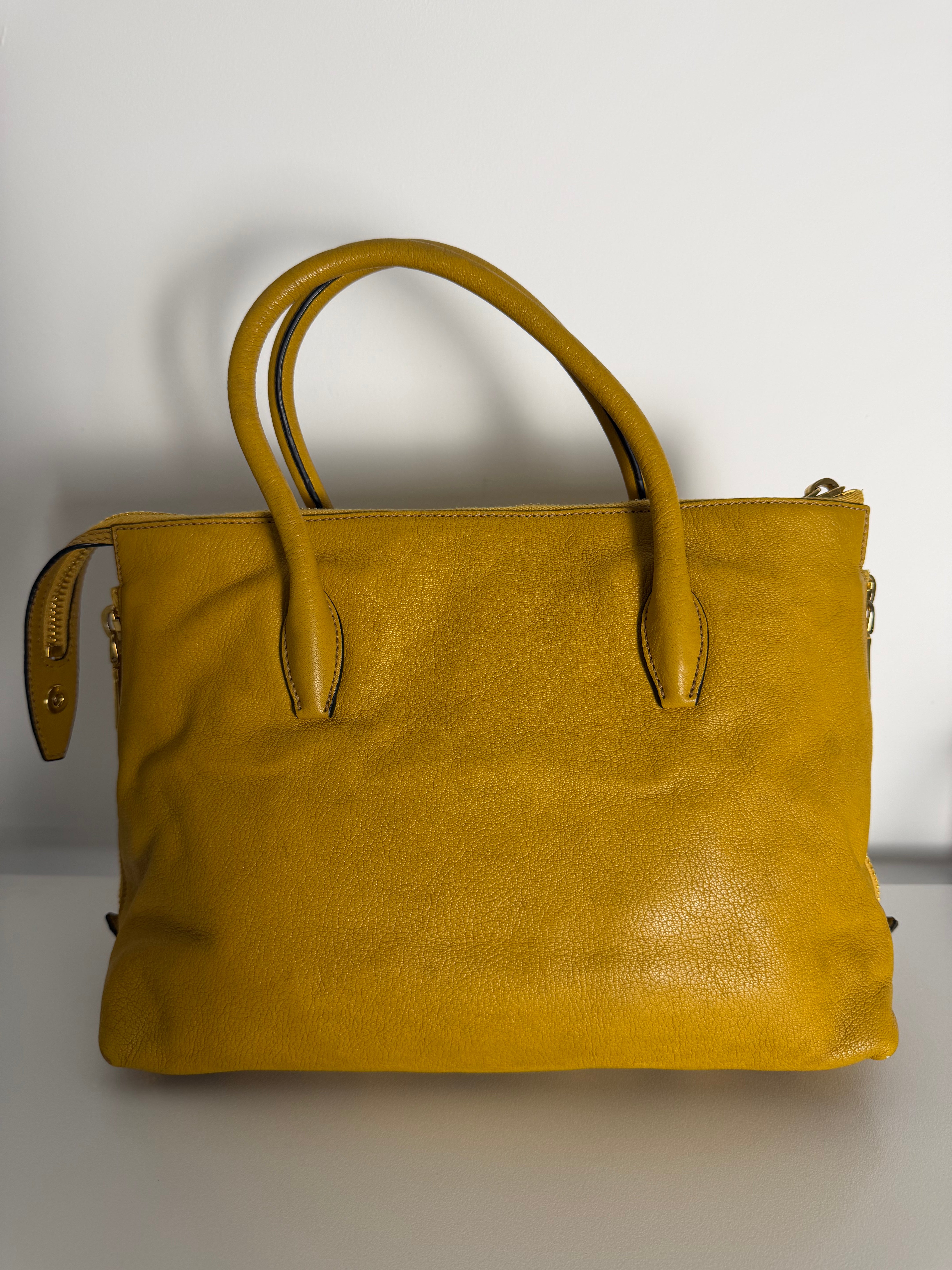 Borsa Miu Miu in Pelle Madras in Color Senape