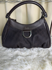 Borsa a Spalla Gucci Abbey D-Ring in Tela GG