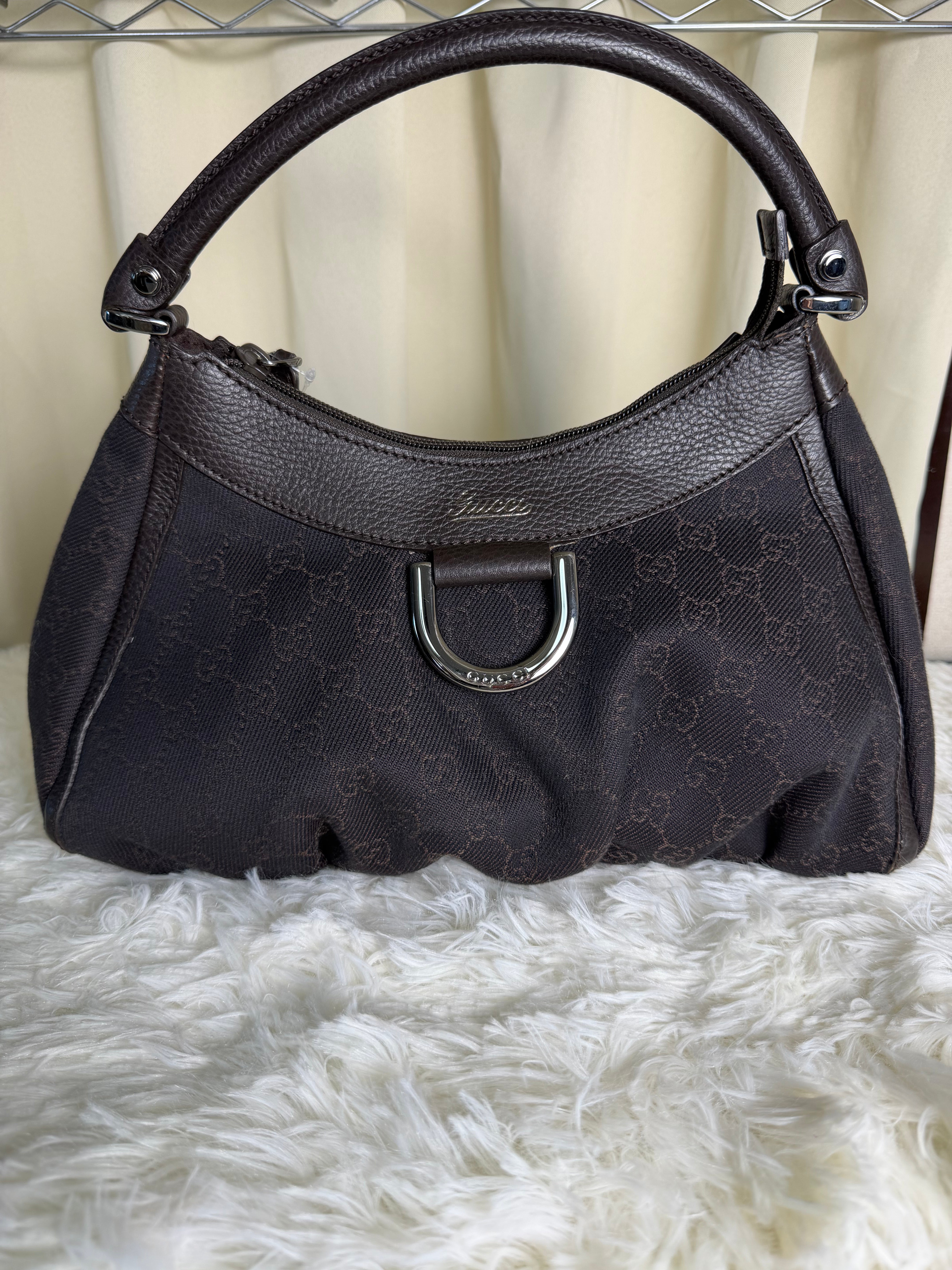 Borsa a Spalla Gucci Abbey D-Ring in Tela GG