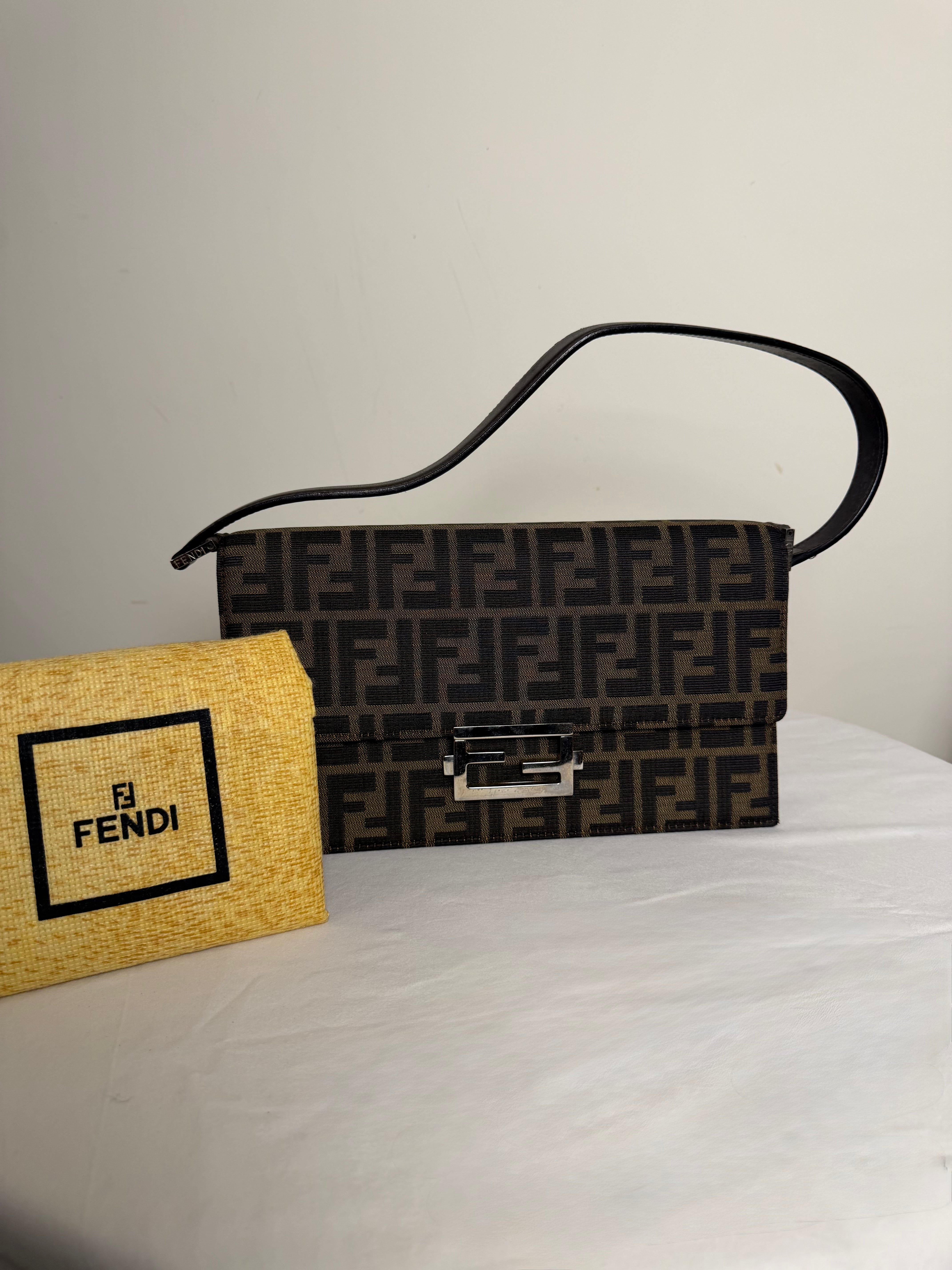 Fendi Zucca Baguette in Canvas
