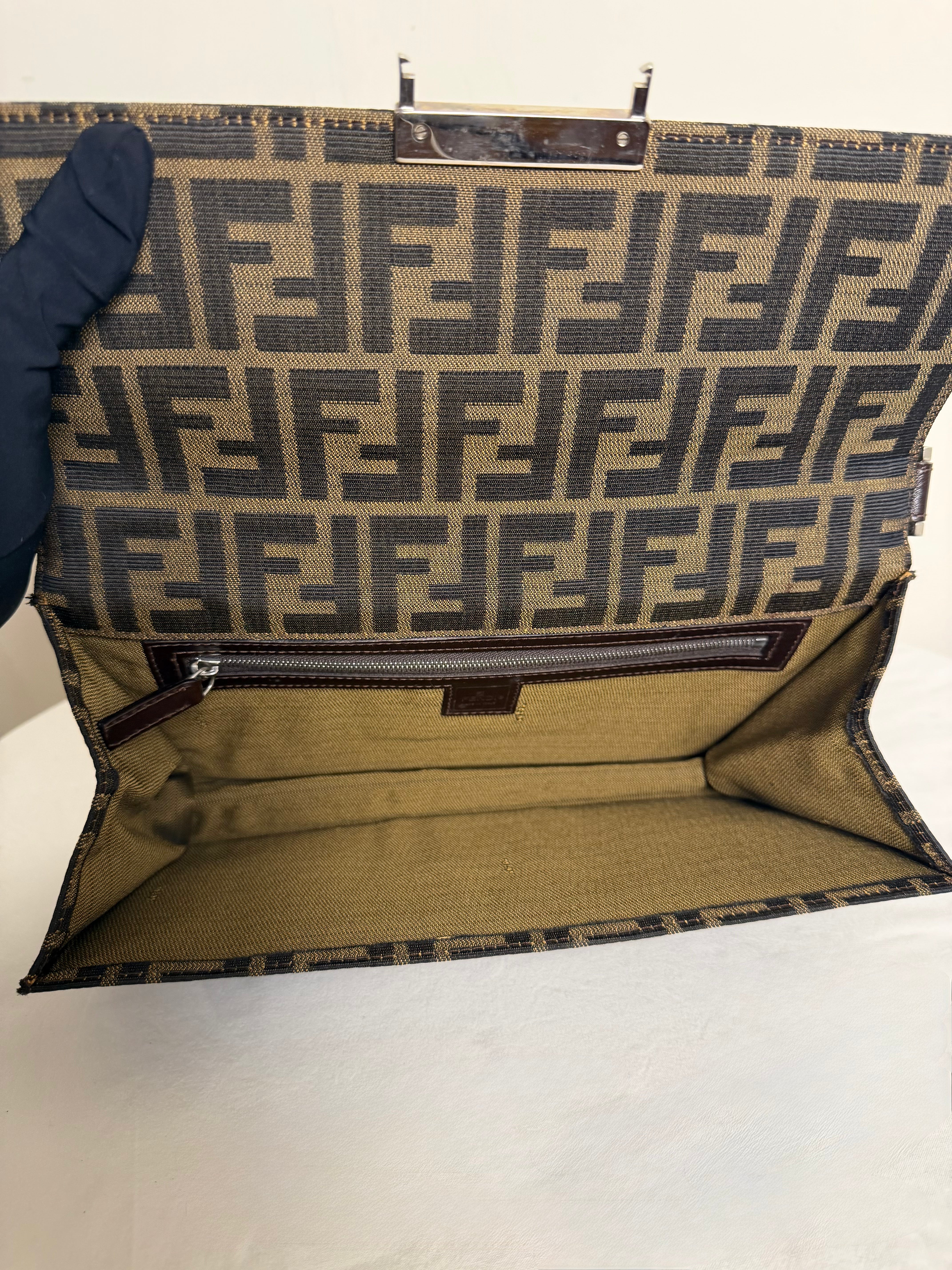 Fendi Zucca Baguette in Canvas