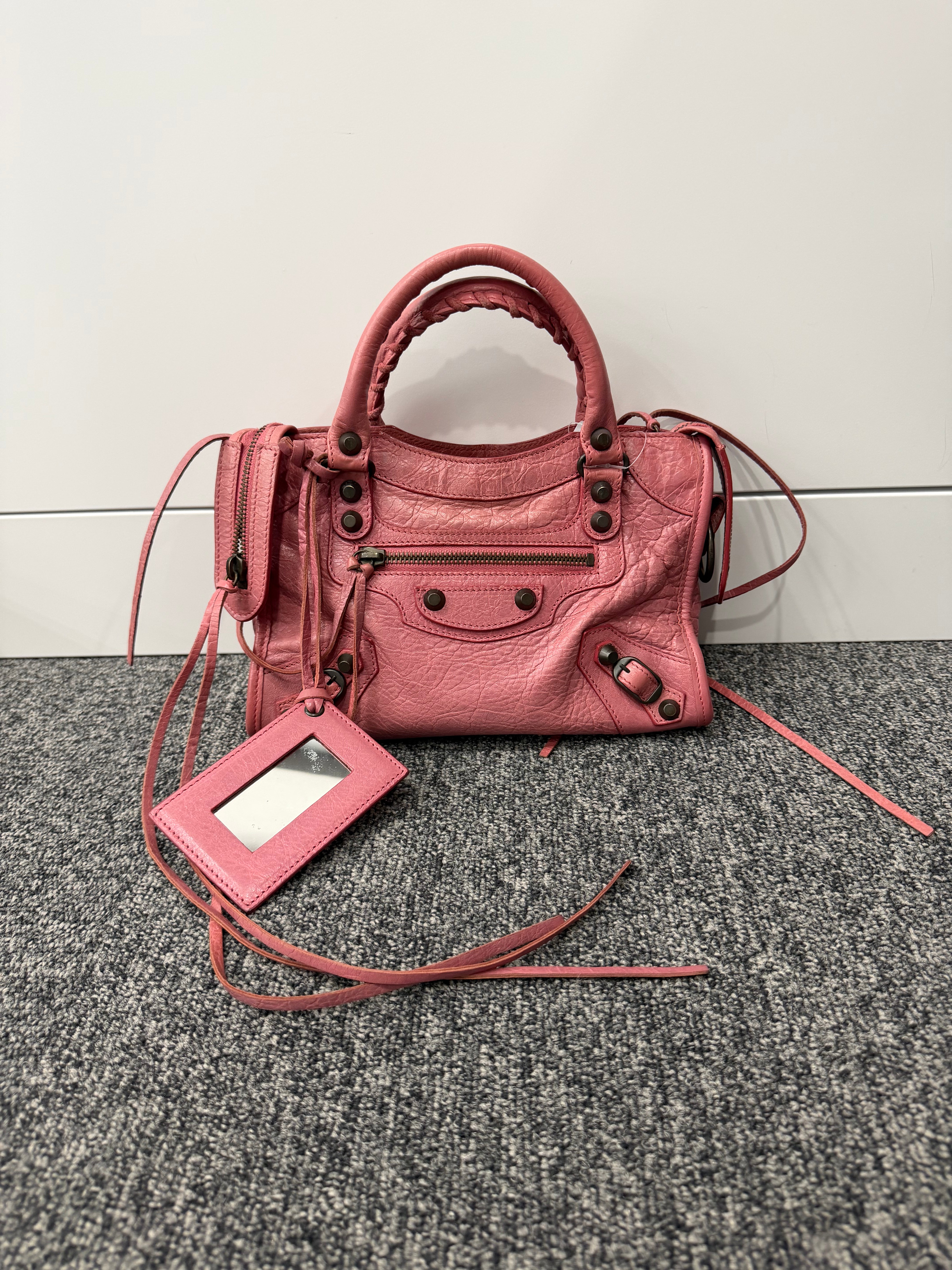 Borsa Balenciaga Classic City in Pelle Rosa