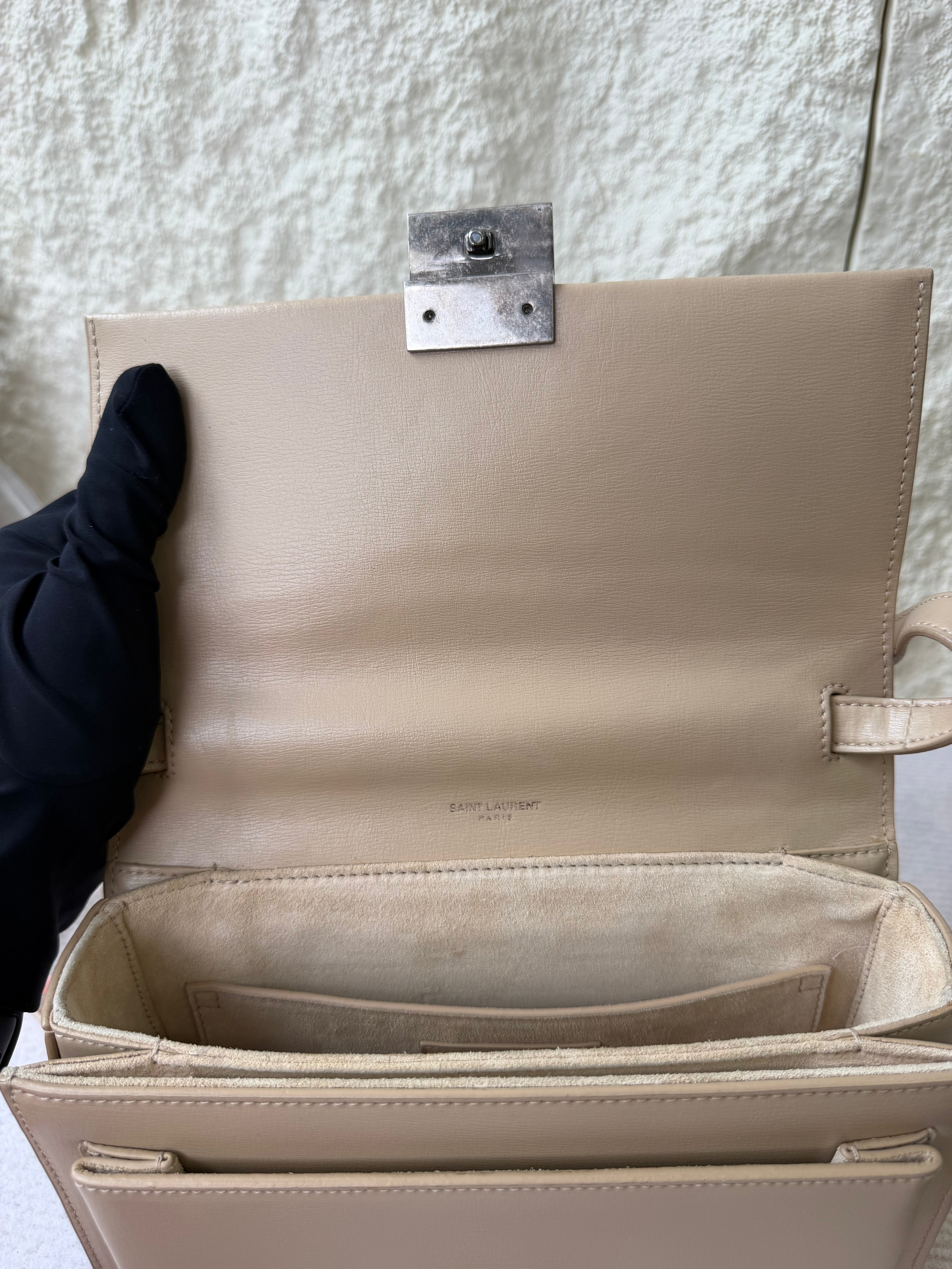 Borsa Saint Laurent Bellechasse in Pelle Beige