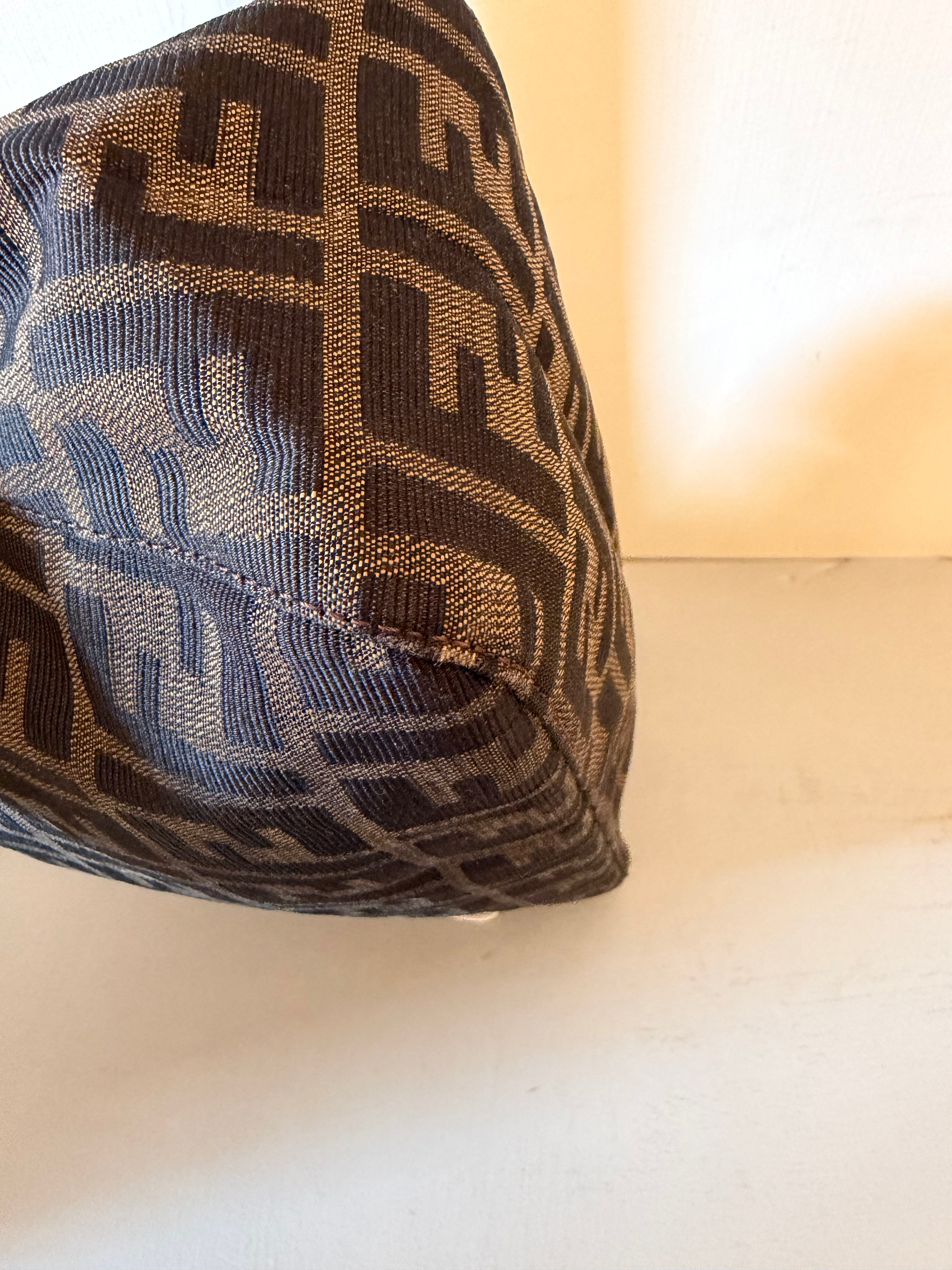 Borsa Fendi Mamma Baguette in Tela Zucca