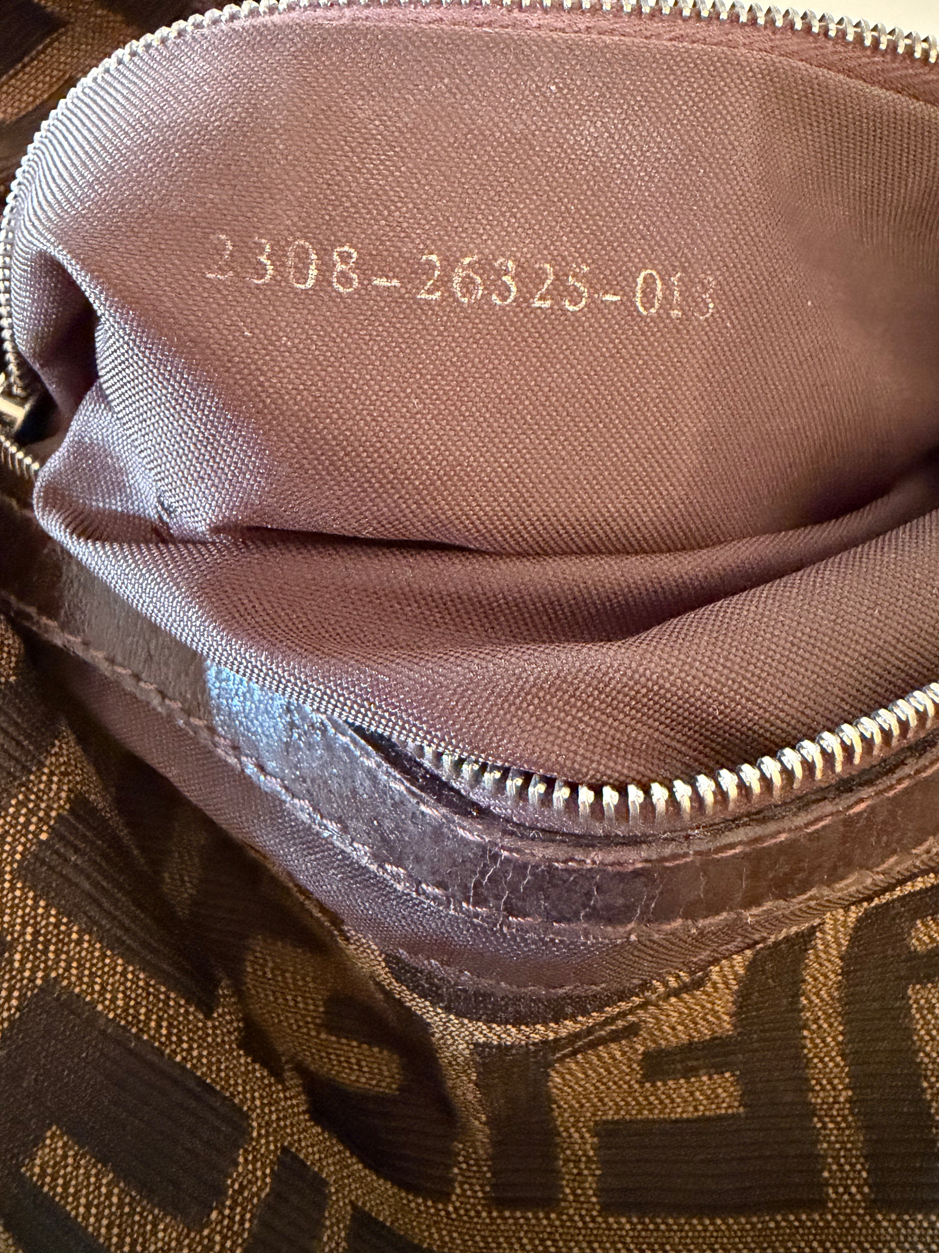 Borsa Fendi Mamma Baguette in Tela Zucca