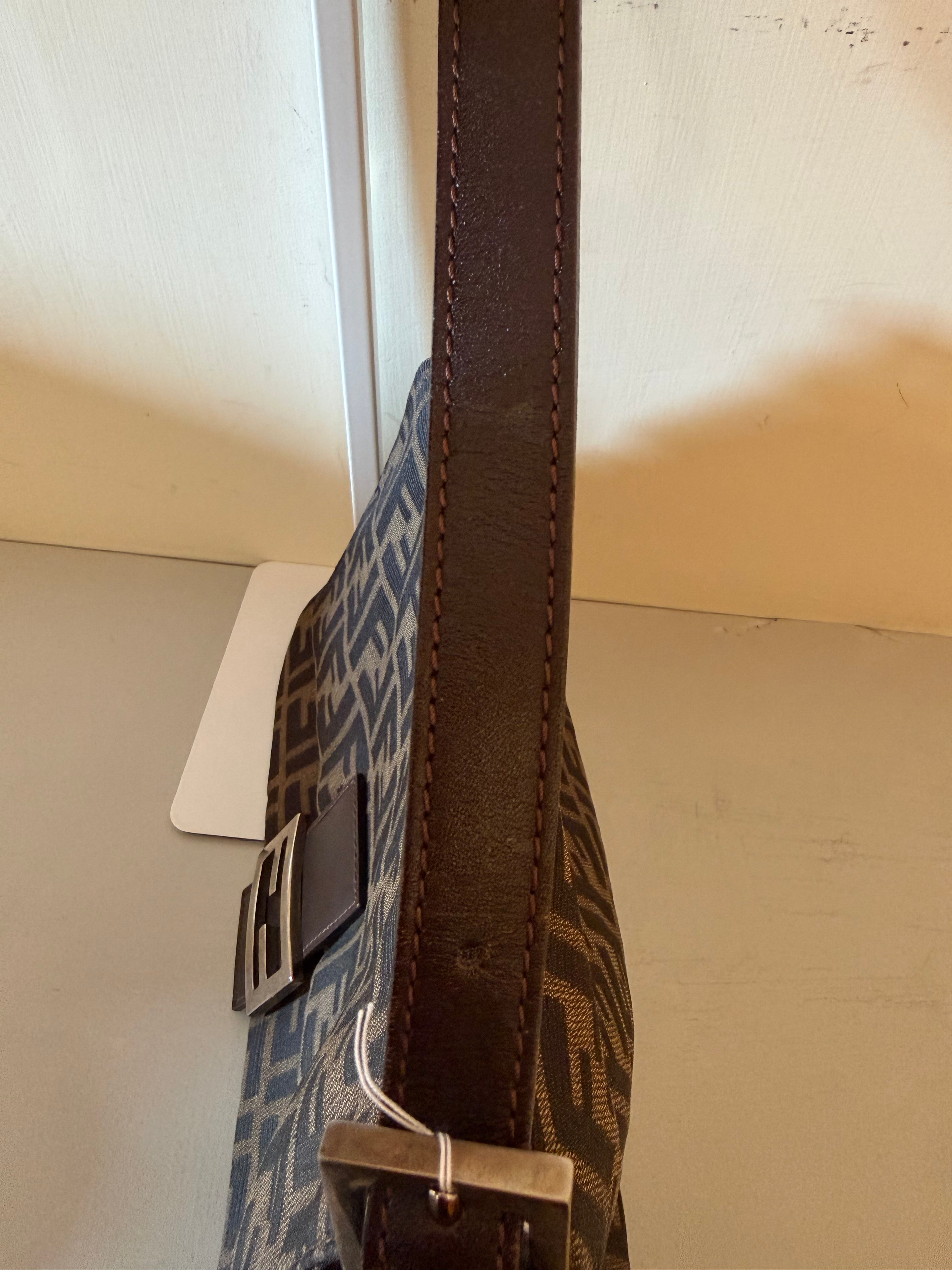 Borsa Fendi Mamma Baguette in Tela Zucca