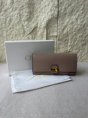 Portafoglio Lungo di Chloé in Pelle Beige