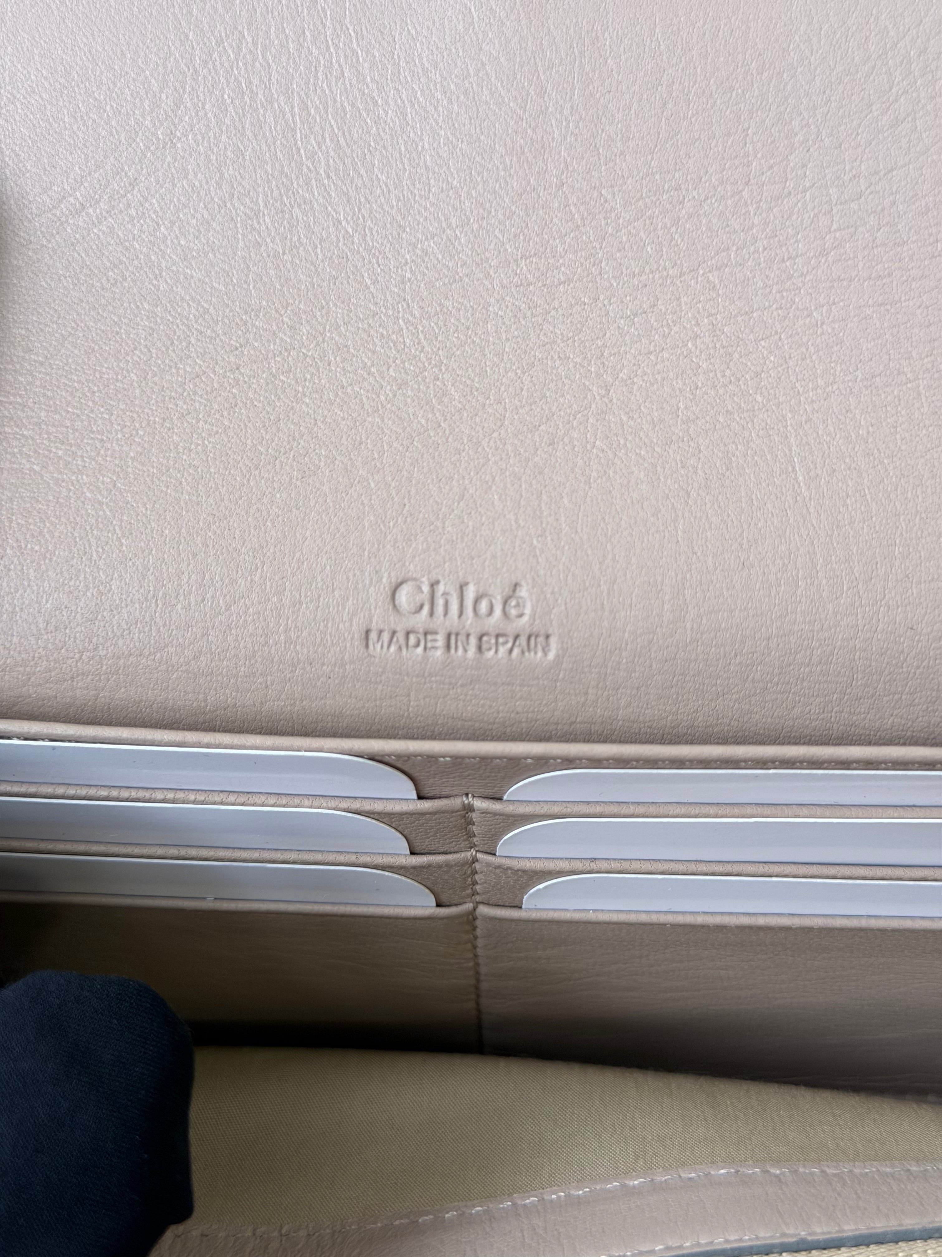 Portafoglio Lungo di Chloé in Pelle Beige