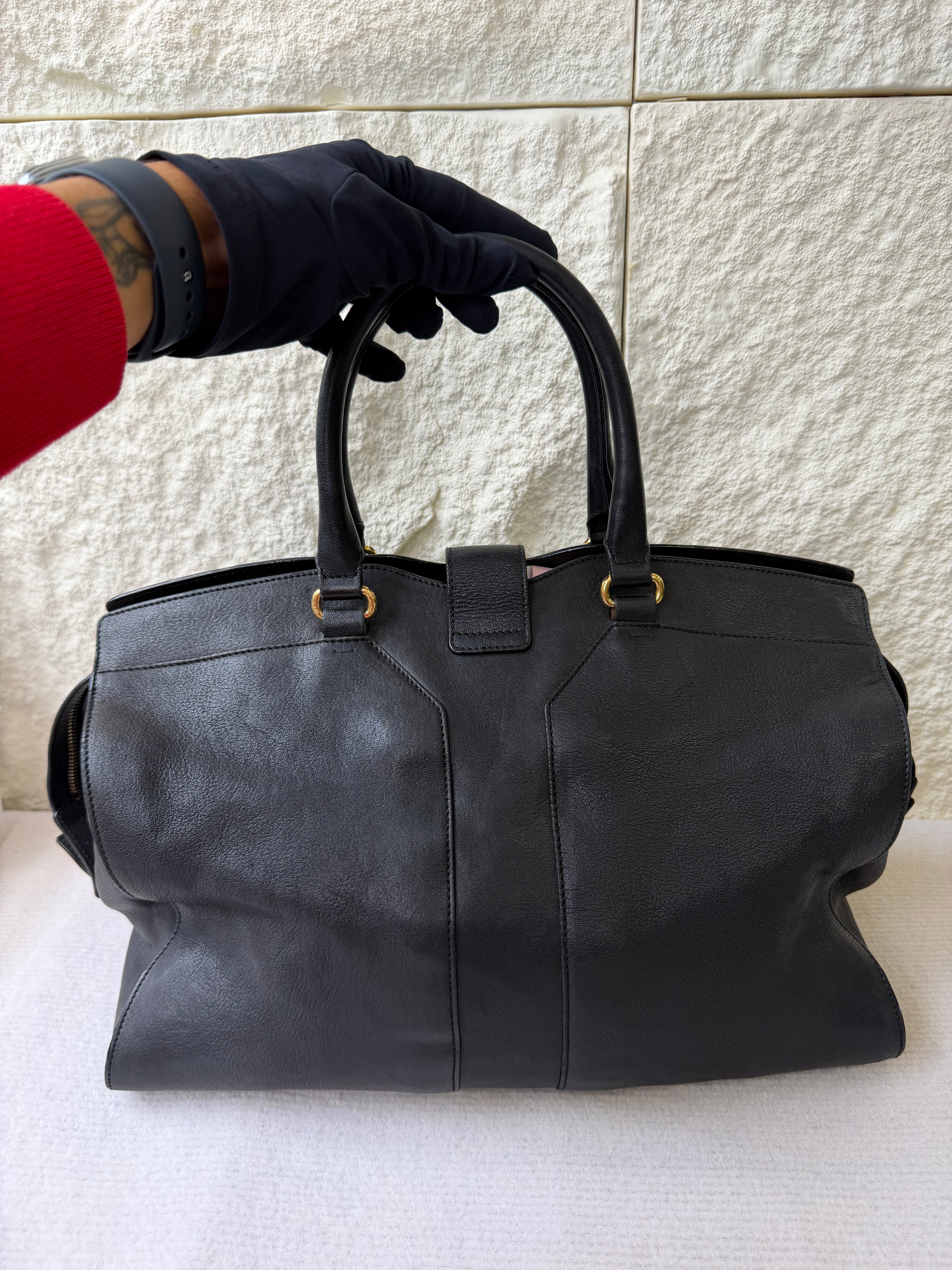 Borsa Yves Saint Laurent Cabas Chyc in Pelle Nera