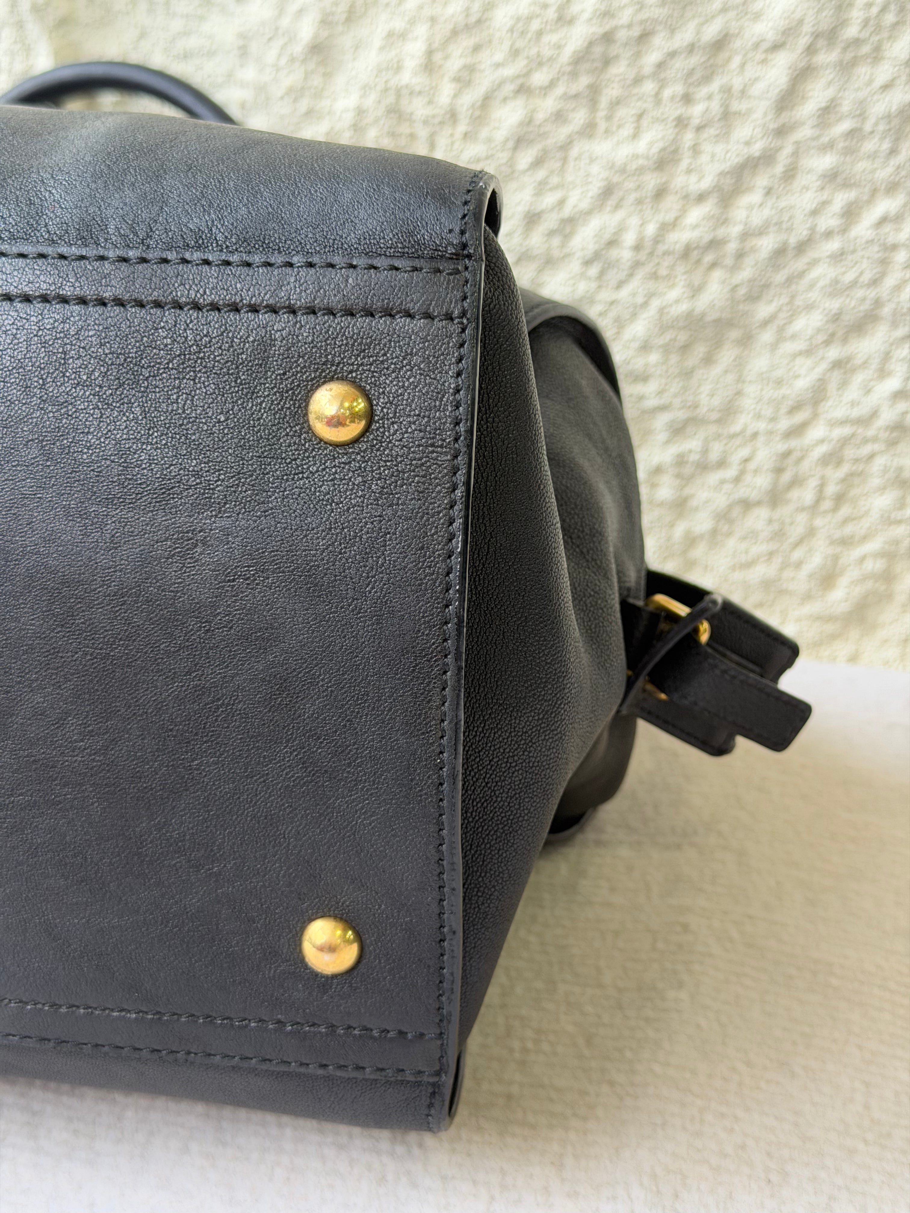 Borsa Yves Saint Laurent Cabas Chyc in Pelle Nera