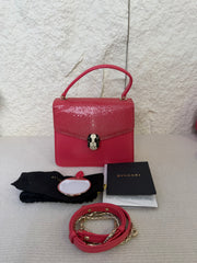 Borsa Bvlgari Serpenti Forever in Pelle Rosa
