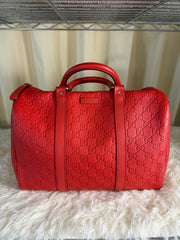 Borsa Gucci Medium Guccissima Joy Boston Bag in Pelle Rossa