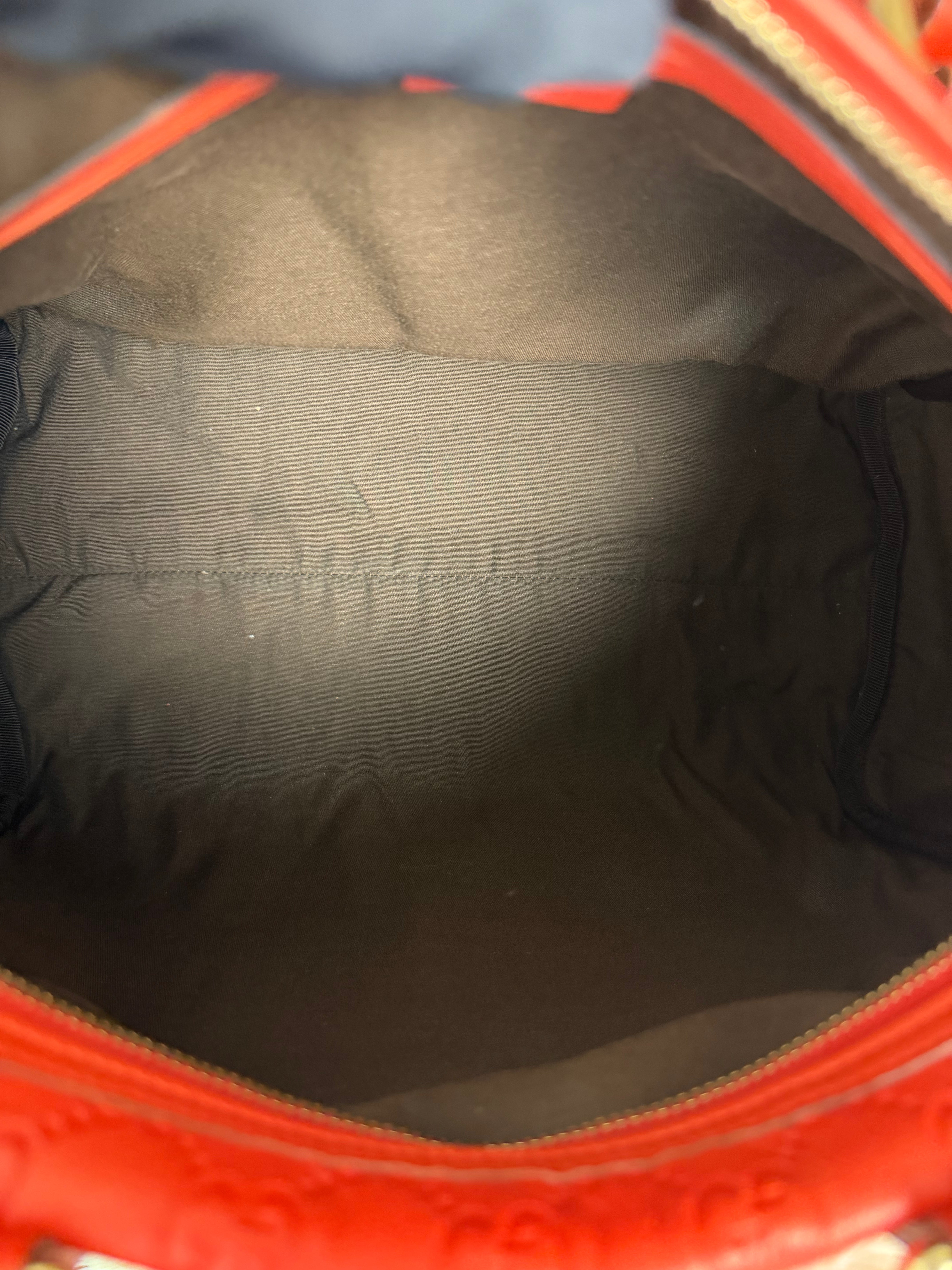 Borsa Gucci Medium Guccissima Joy Boston Bag in Pelle Rossa
