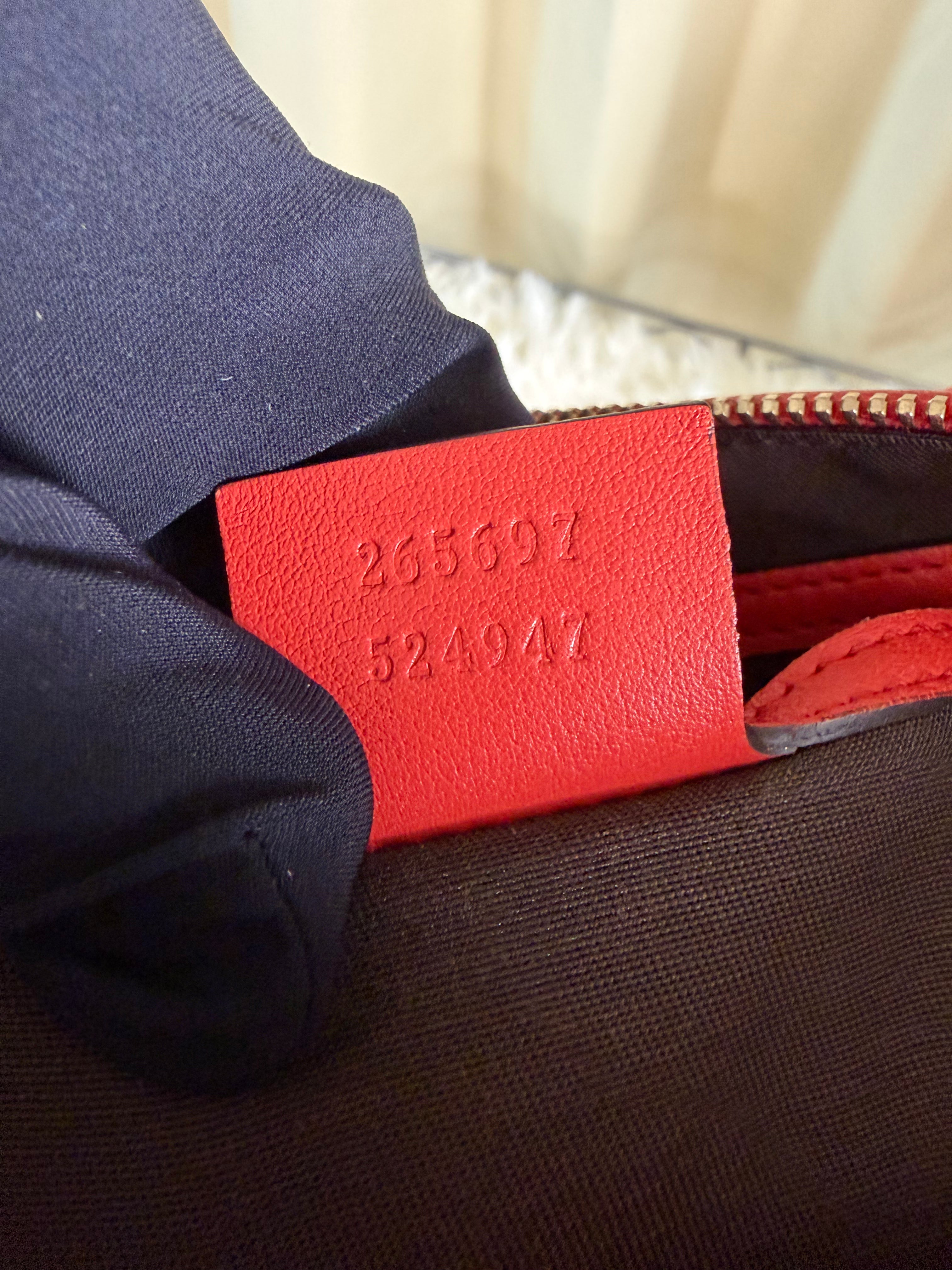 Borsa Gucci Medium Guccissima Joy Boston Bag in Pelle Rossa