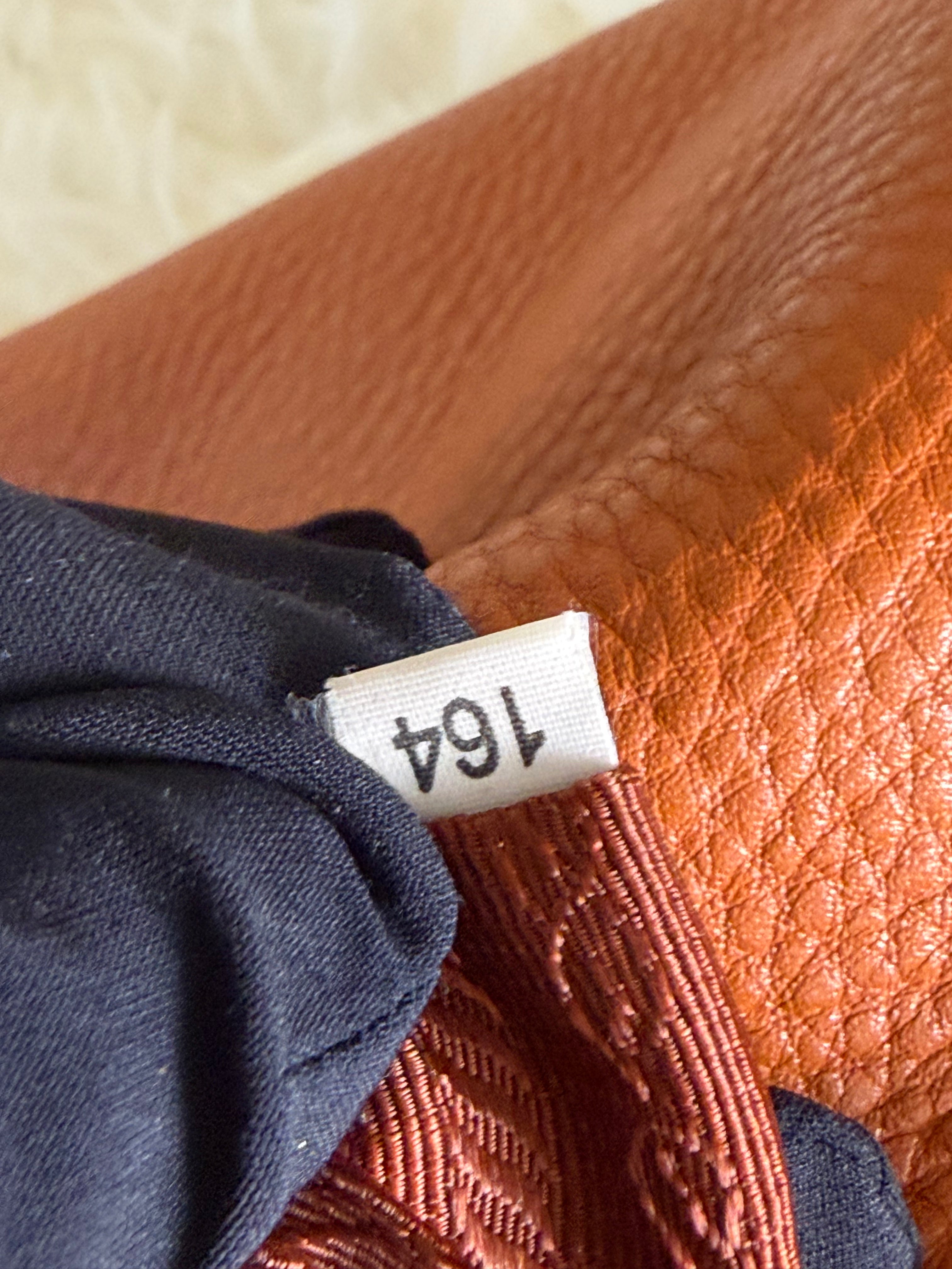 Borsa a Spalla Prada in Pelle Martellata Color Arancione