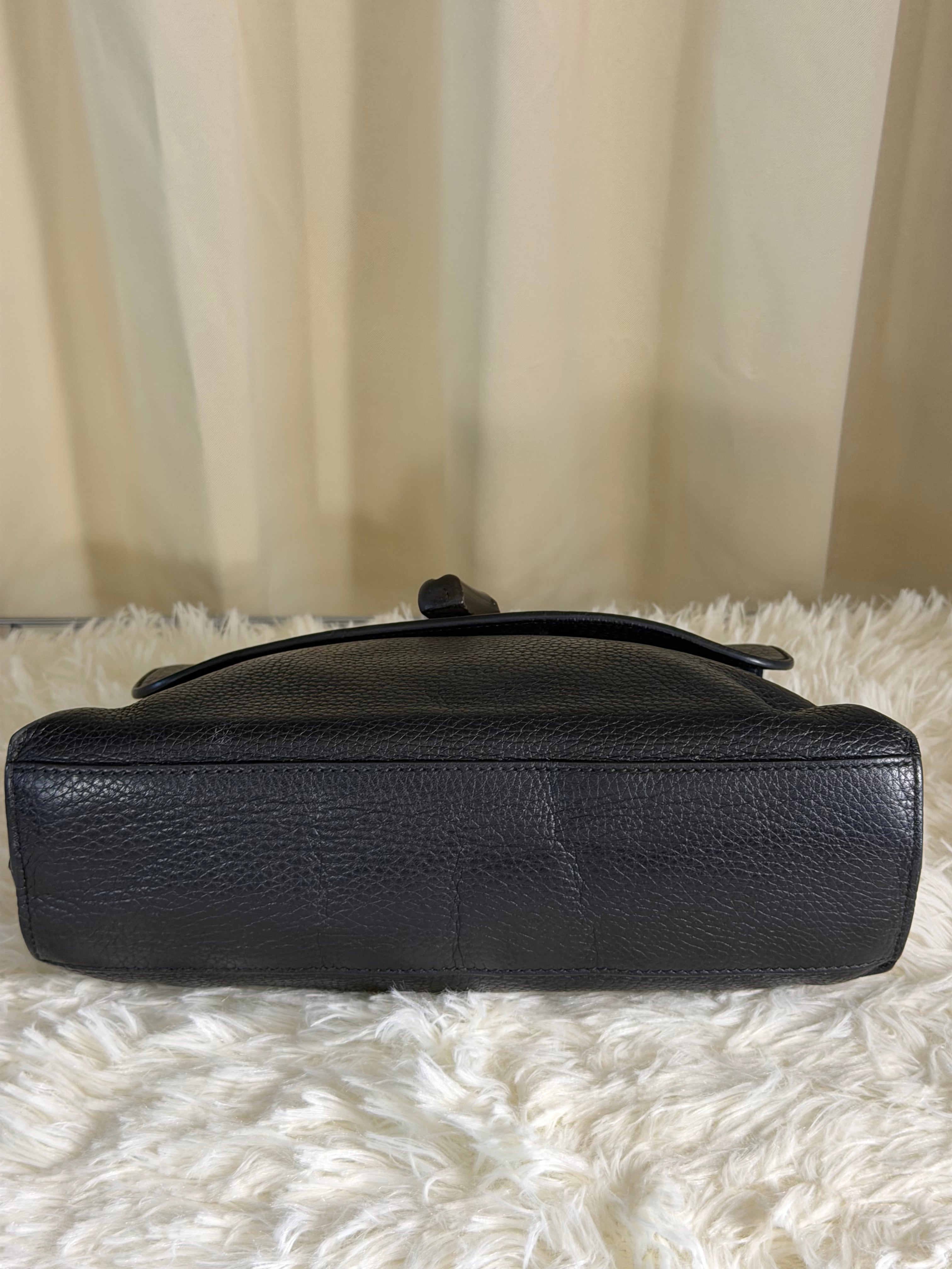 Borsa Gucci Bamboo Daily in Pelle Nera