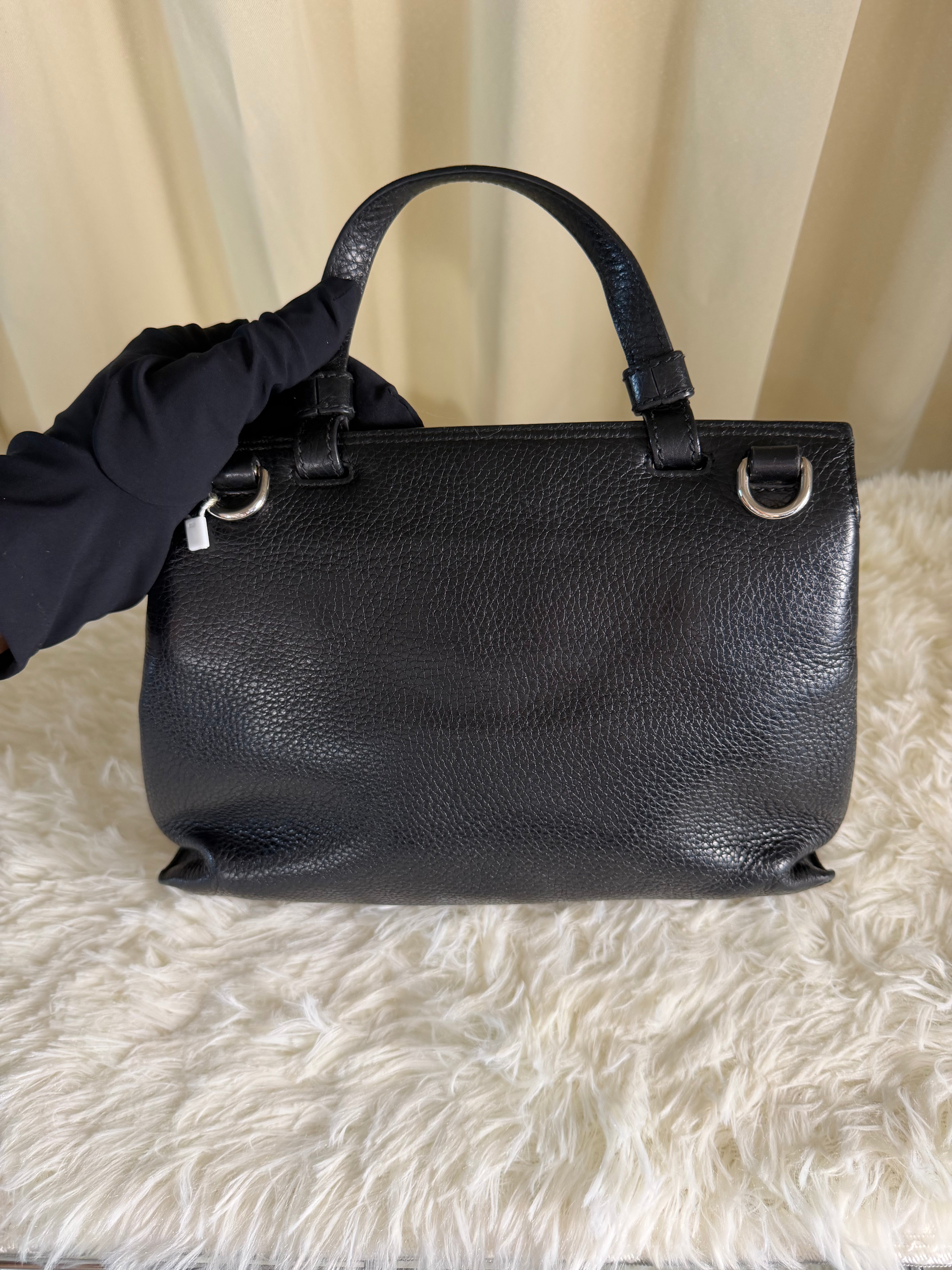 Borsa Gucci Bamboo Daily in Pelle Nera