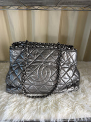 Borsa Tote Chanel Chain Me in Pelle Metallizzata