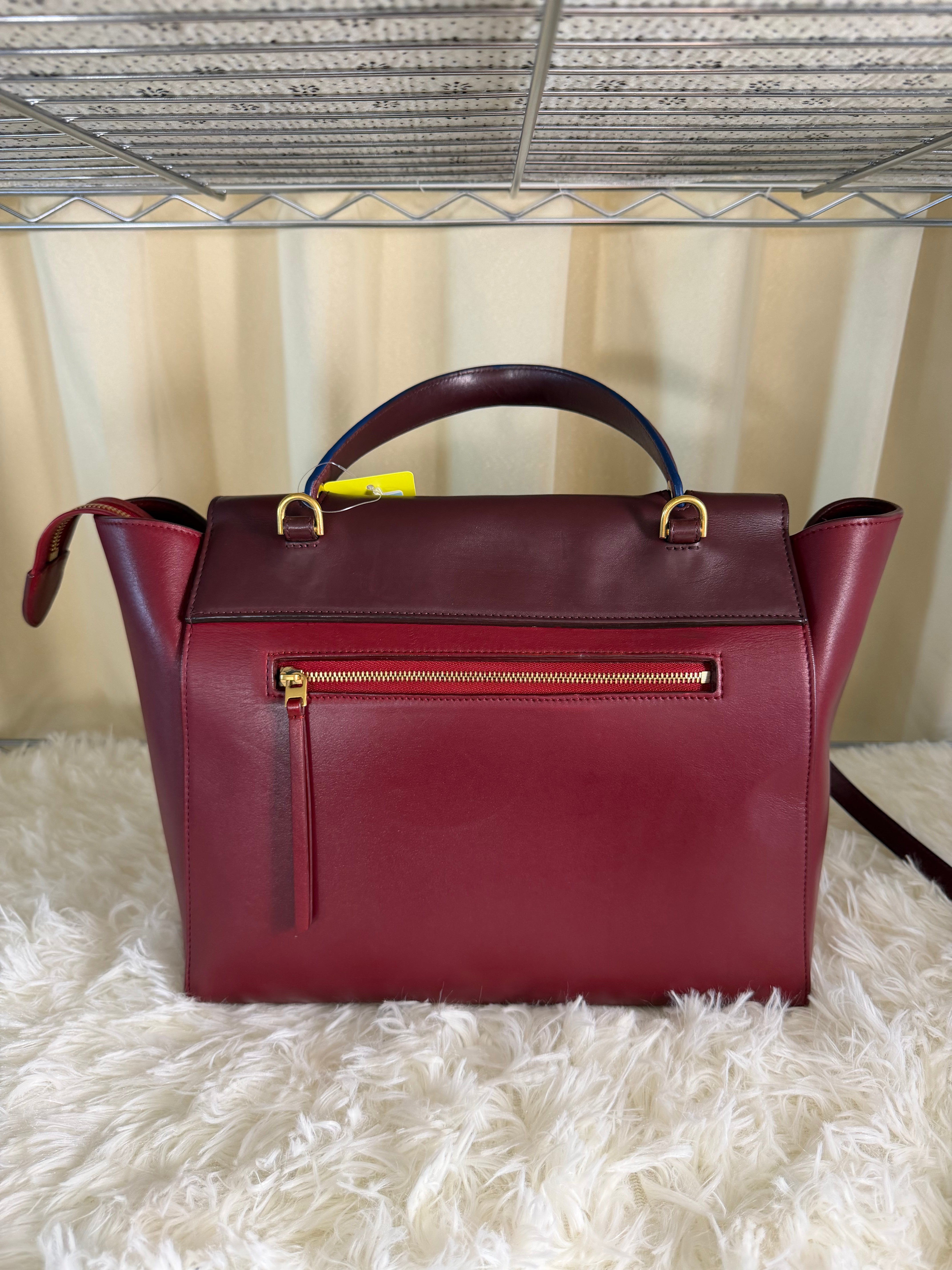 Borsa Céline Belt in Pelle Bordeaux