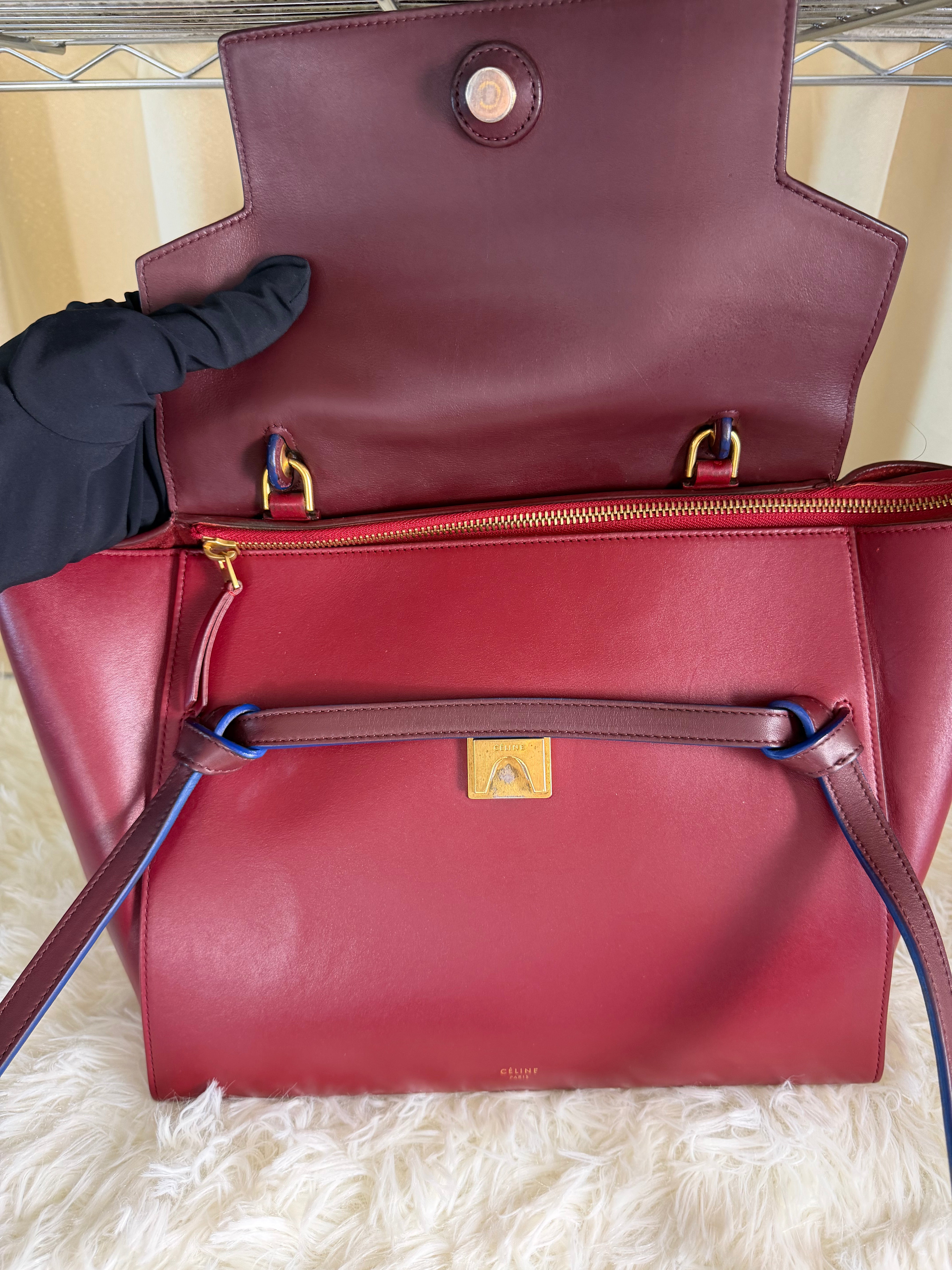 Borsa Céline Belt in Pelle Bordeaux
