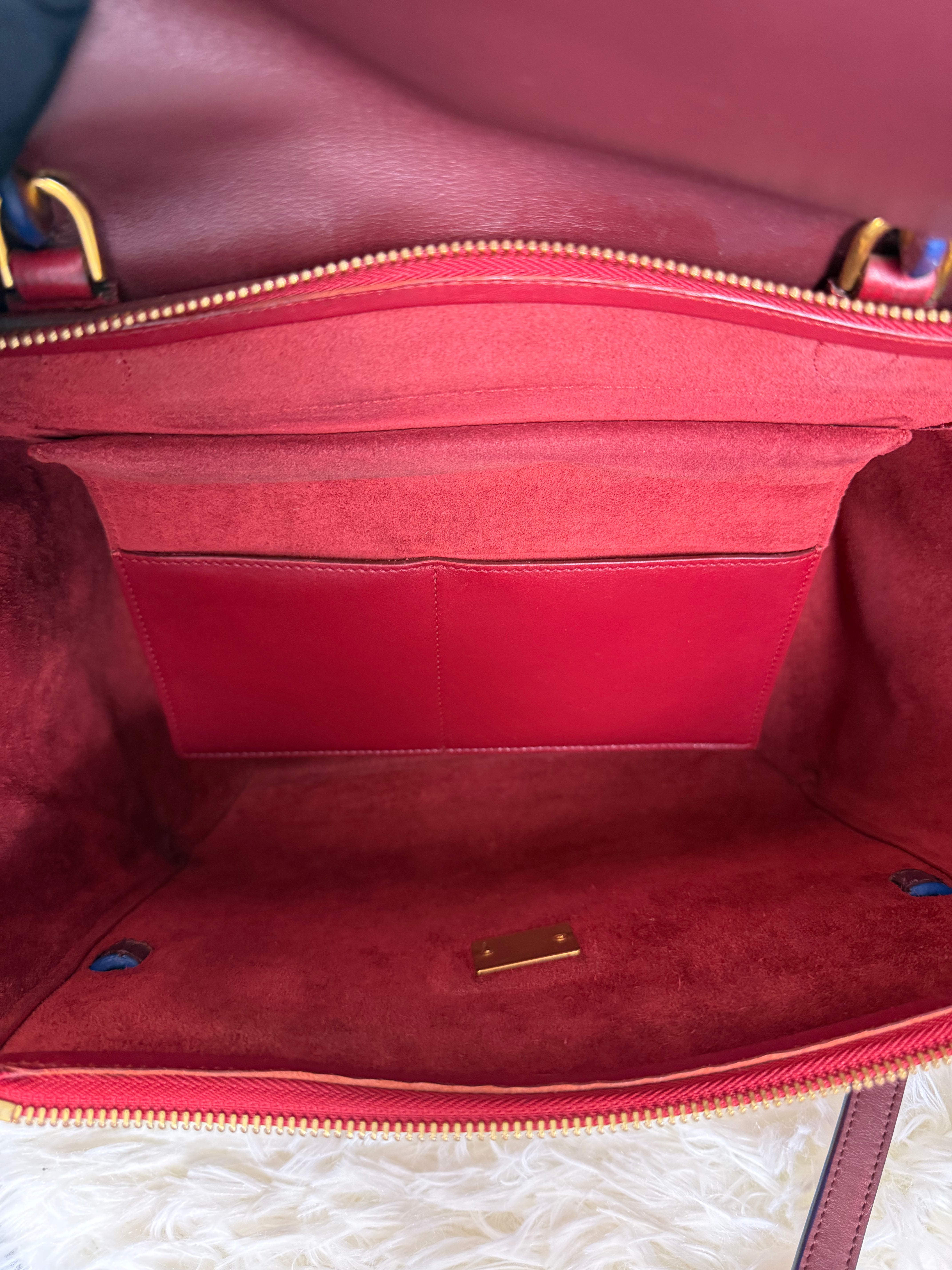 Borsa Céline Belt in Pelle Bordeaux